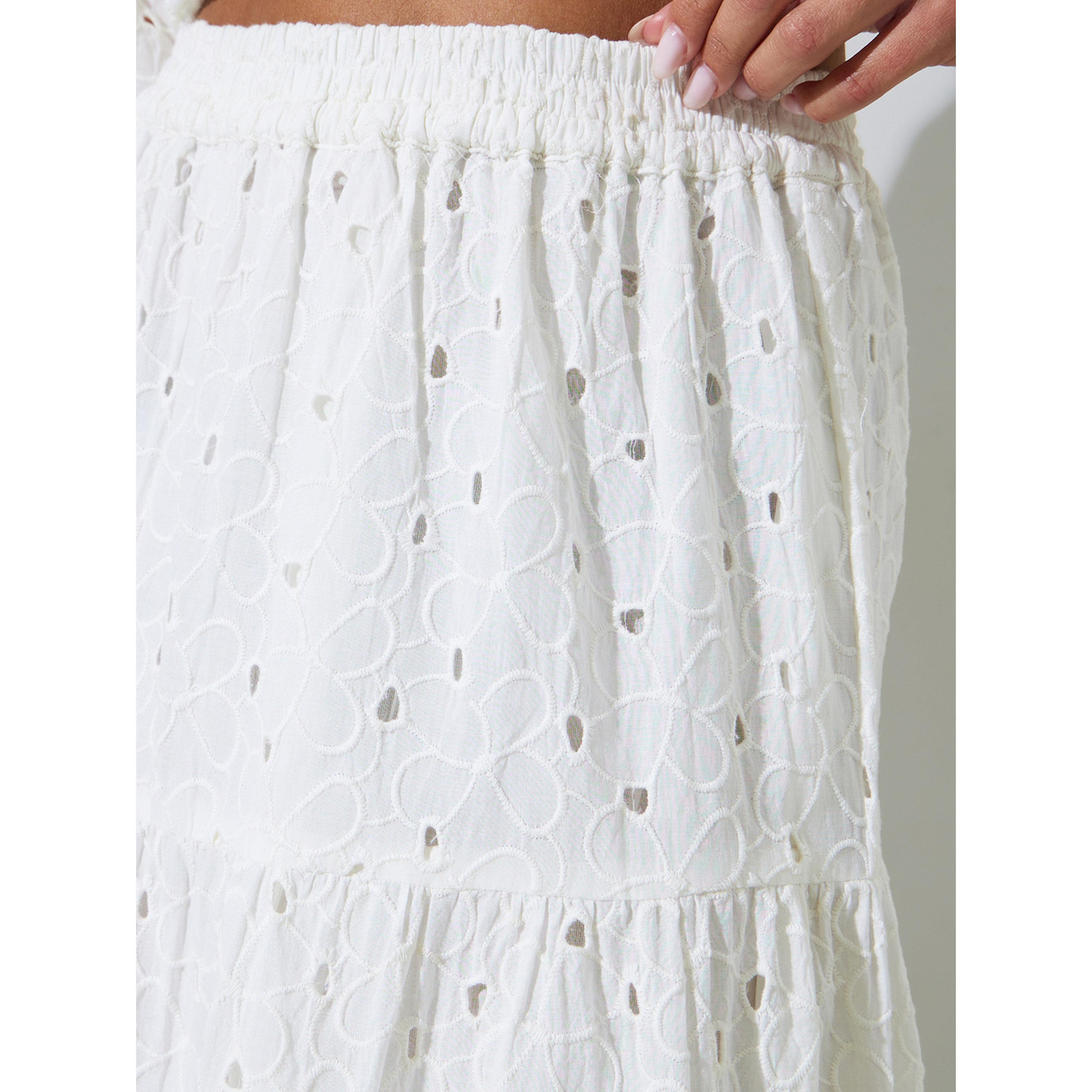 Styli Off-White Eyelet A-Line Maxi Skirt-women-clothing-skirts-image-3