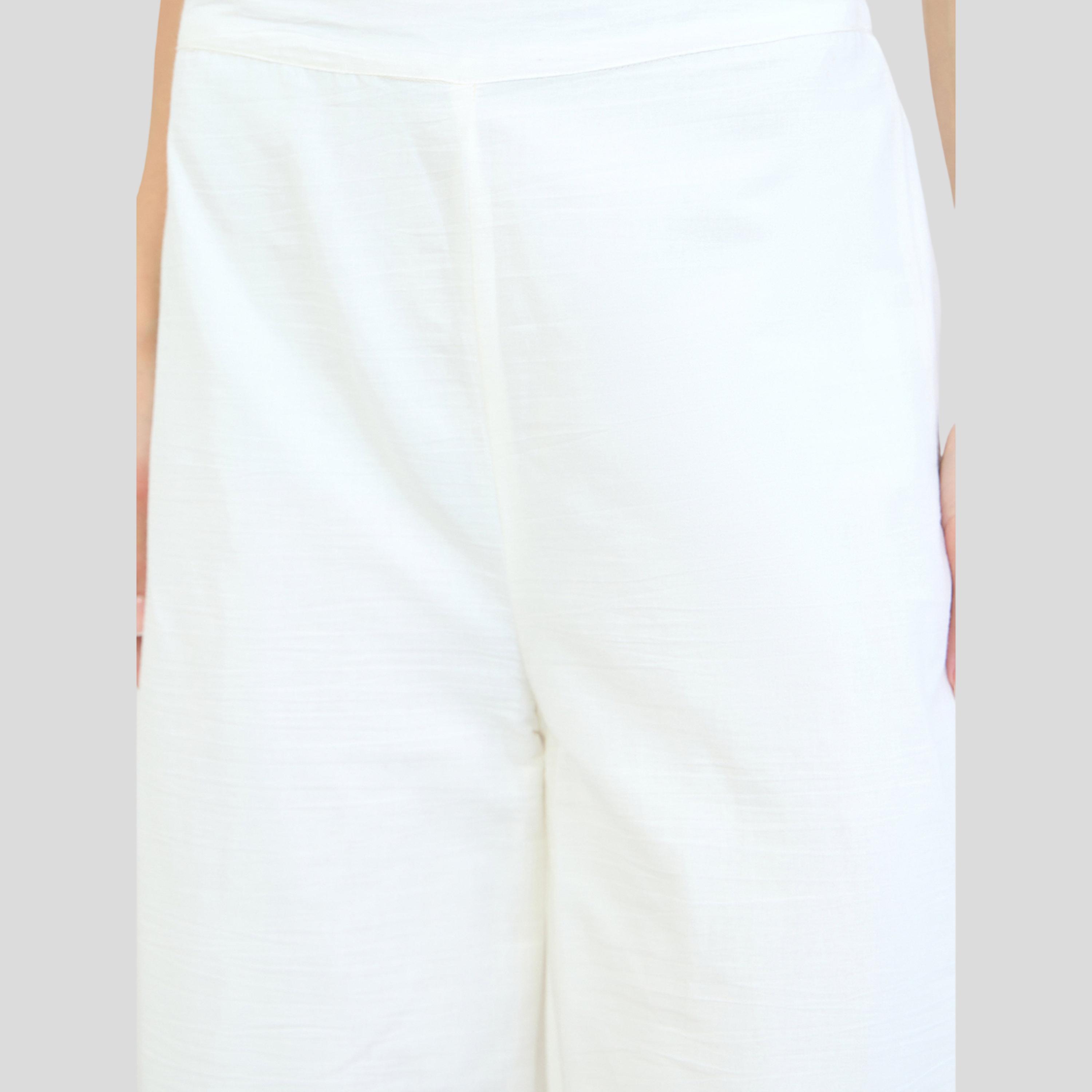 بنطال بأرجل واسعة بتفاصيل مقصوصة بالليزر-women-clothing-trousers-image-3