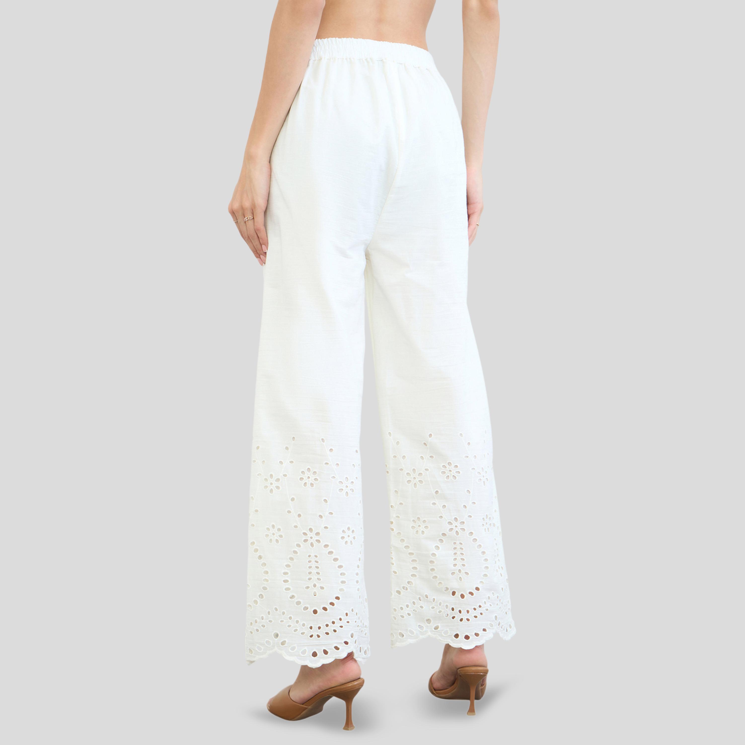 بنطال بأرجل واسعة بتفاصيل مقصوصة بالليزر-women-clothing-trousers-image-4