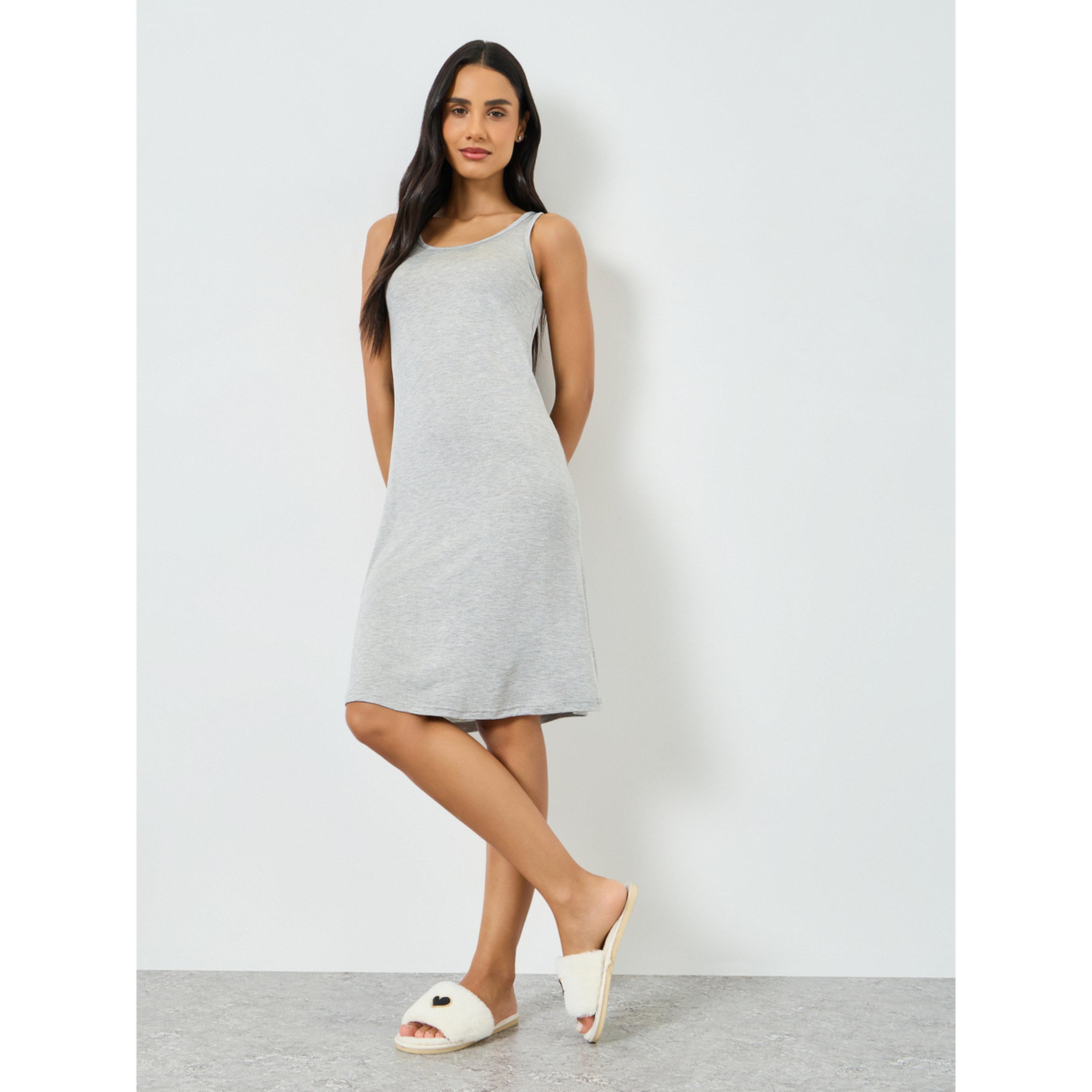 Styli Pack of 2 - Basic Round Neck Slip Dress-women-clothing-nightwear-nighties-image-2