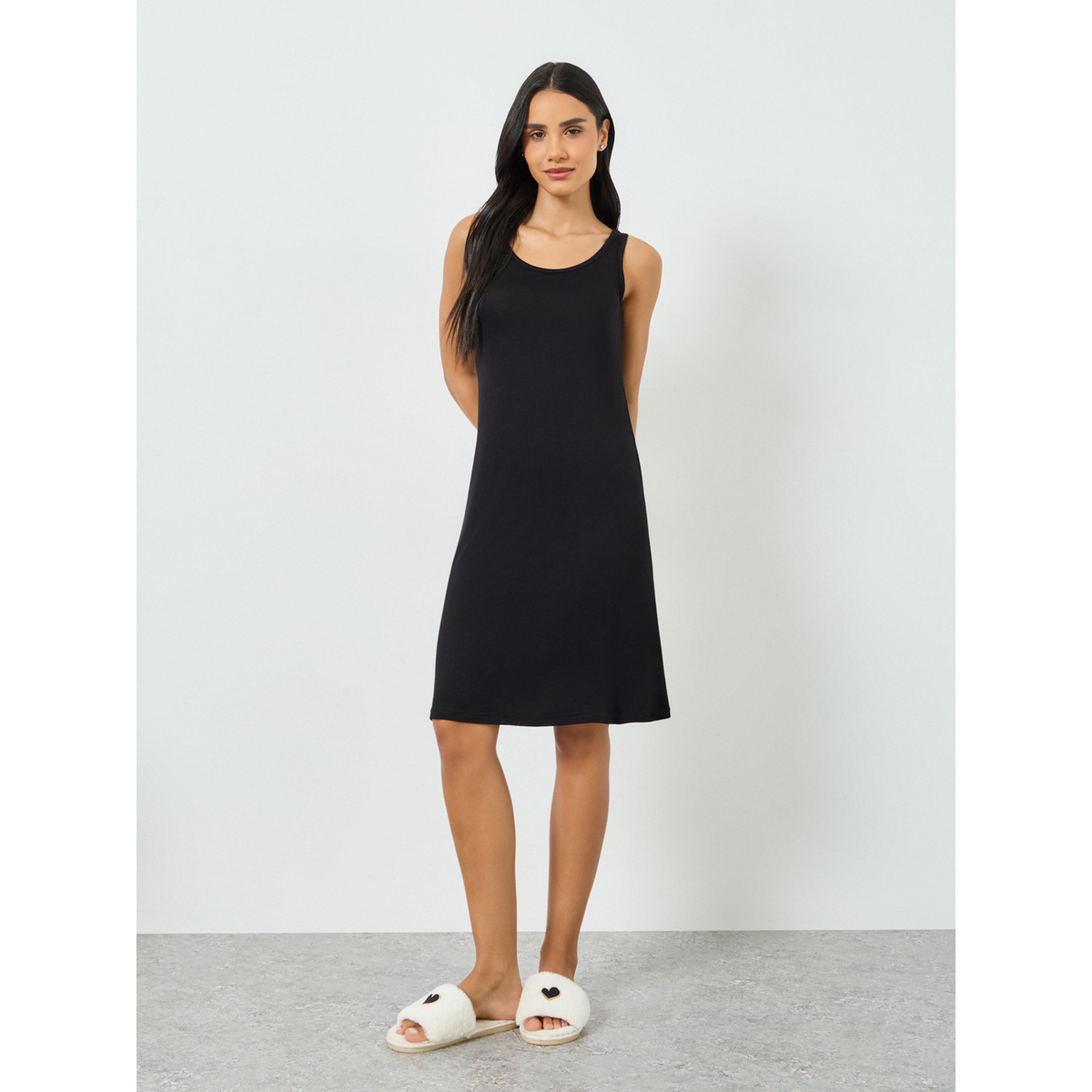 Styli Pack of 2 - Basic Round Neck Slip Dress-women-clothing-nightwear-nighties-image-4