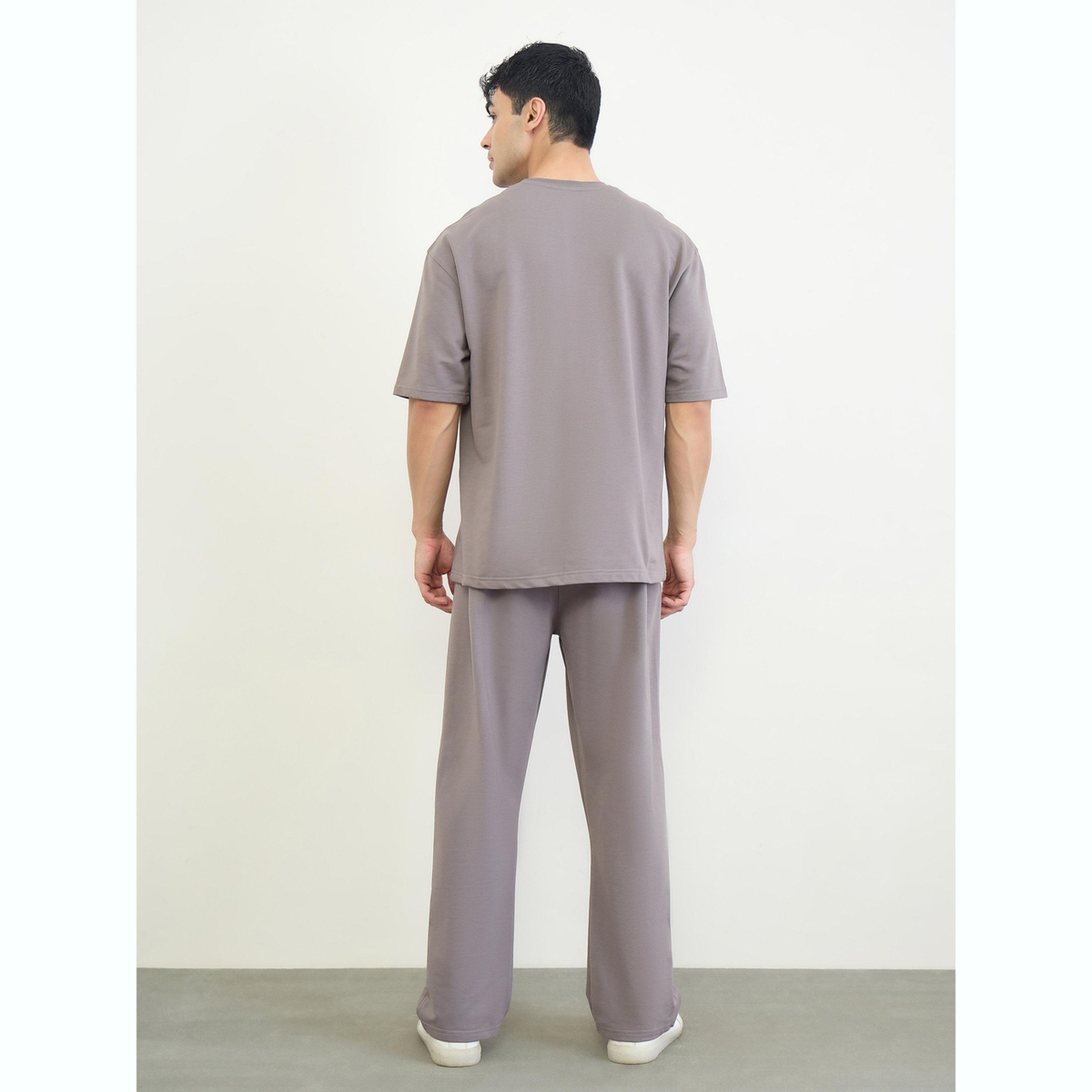 Styli Men Slogan Print Oversized T-Shirt and Joggers Set-men-clothing-coordsets-image-4