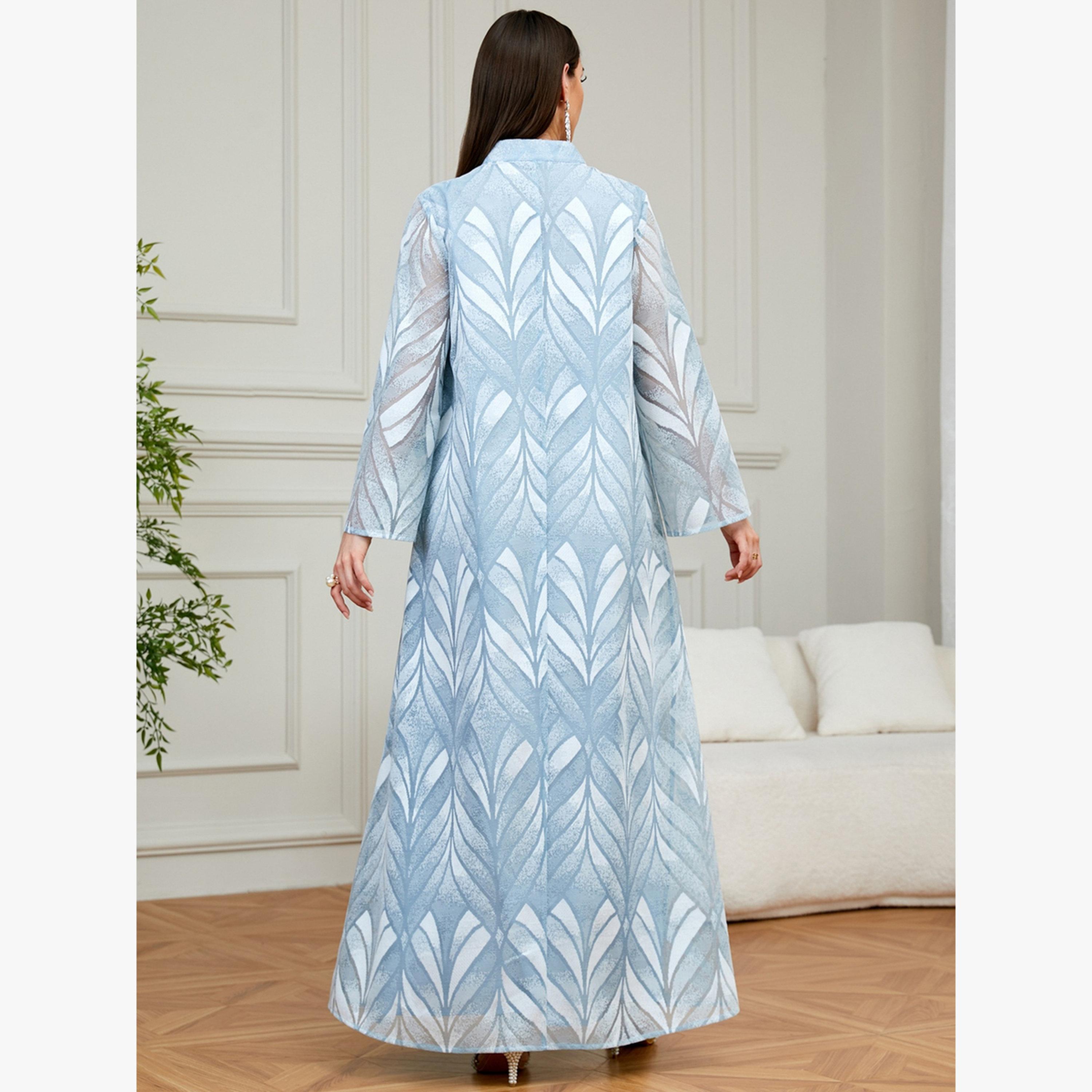 جلابية بياقة بشق ومنمقة بالترتر-women-arabicclothing-jalabiyas-image-4