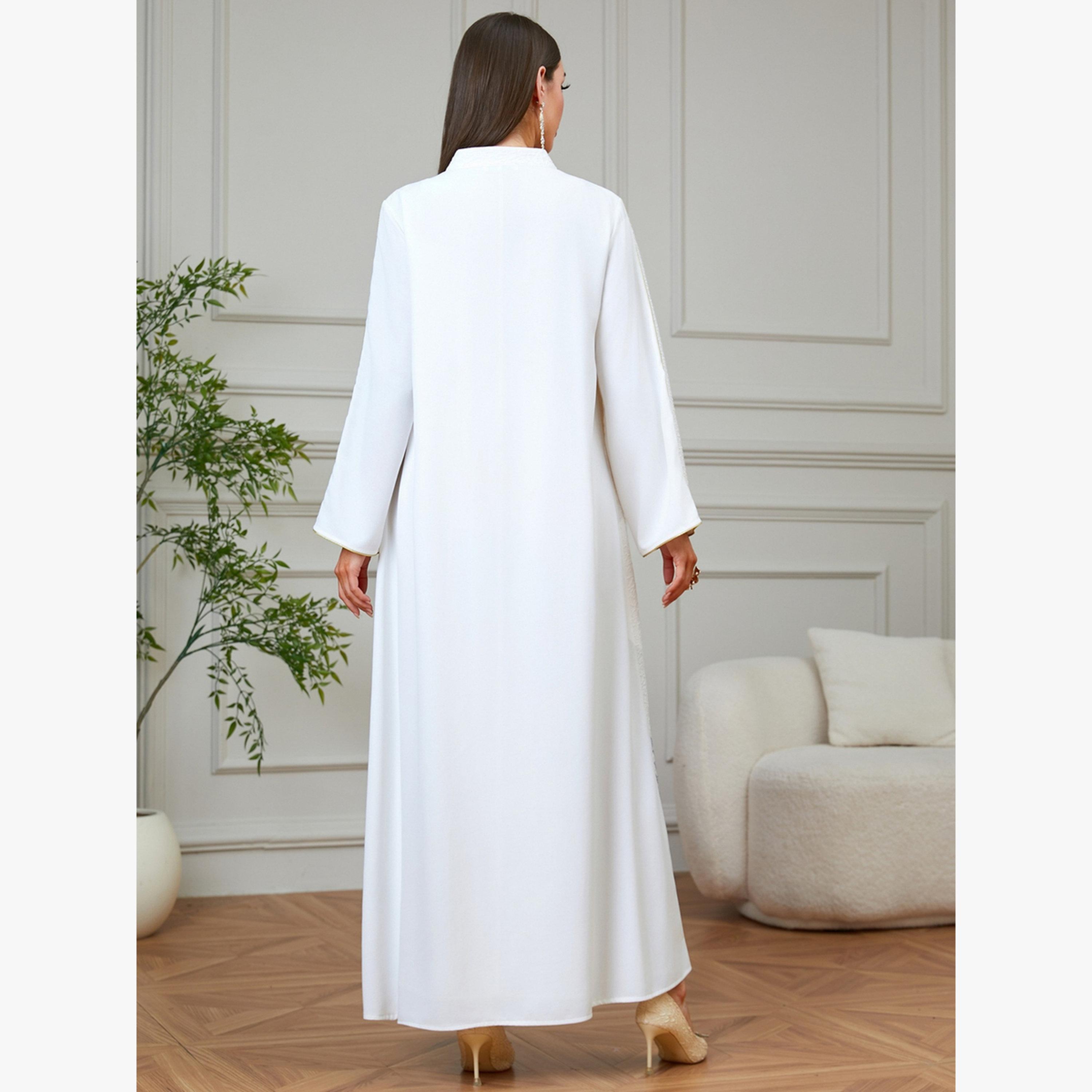 جلابية بملمس بارز وياقة مزينة-women-arabicclothing-jalabiyas-image-5