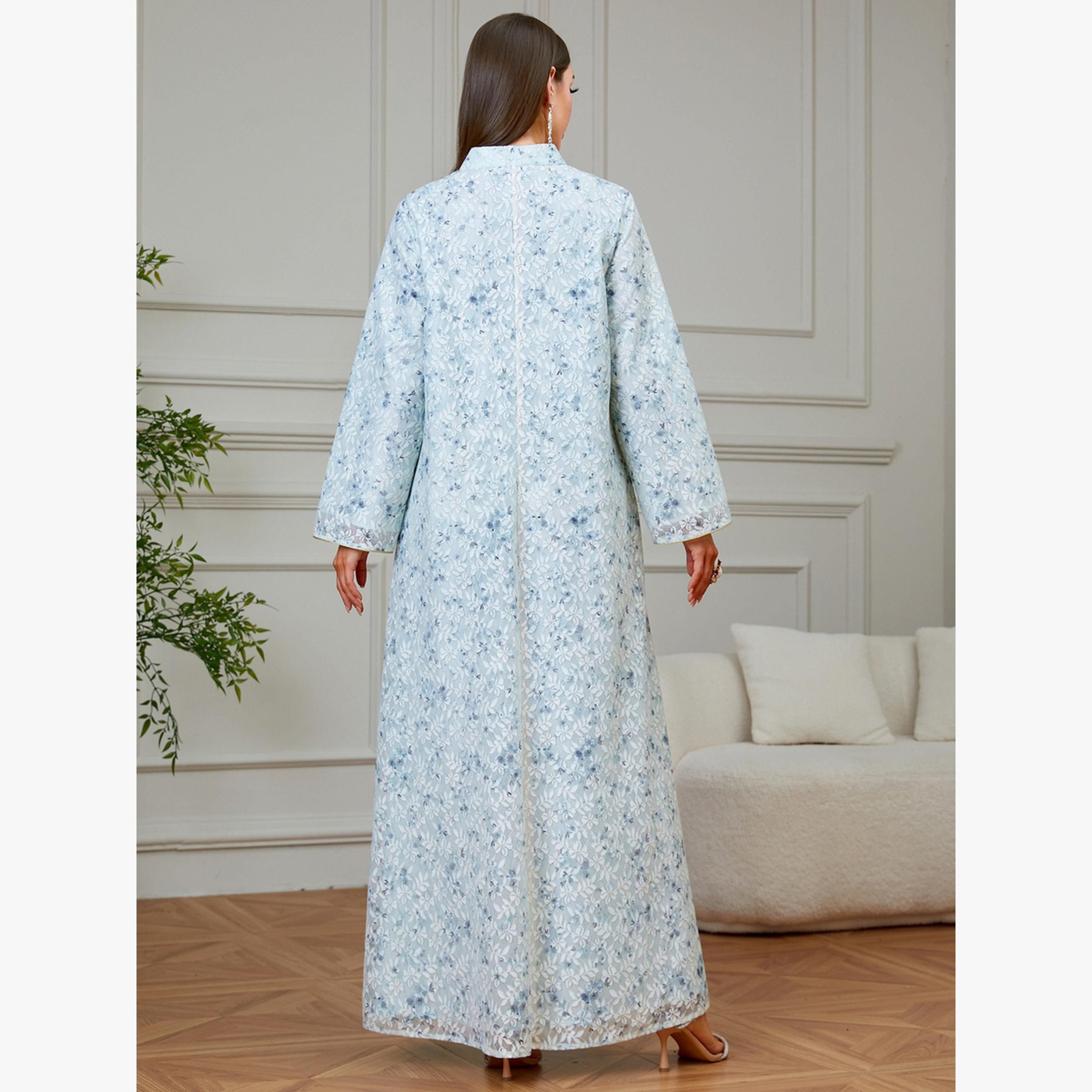 Take Two Light Blue Floral Sequined Jalabiya-women-arabicclothing-jalabiyas-image-4