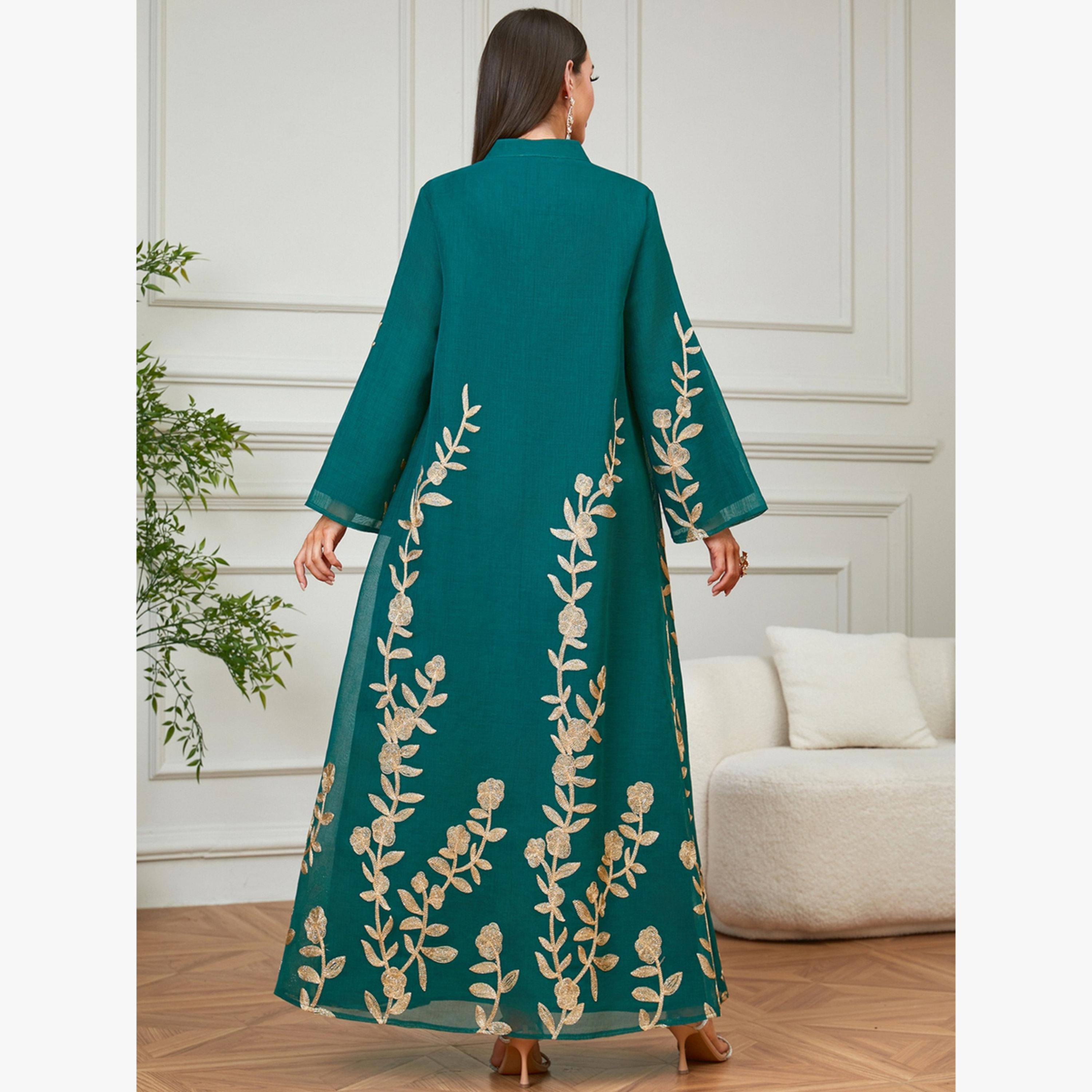 جلابية مطرزة بياقة شق-women-arabicclothing-jalabiyas-image-5