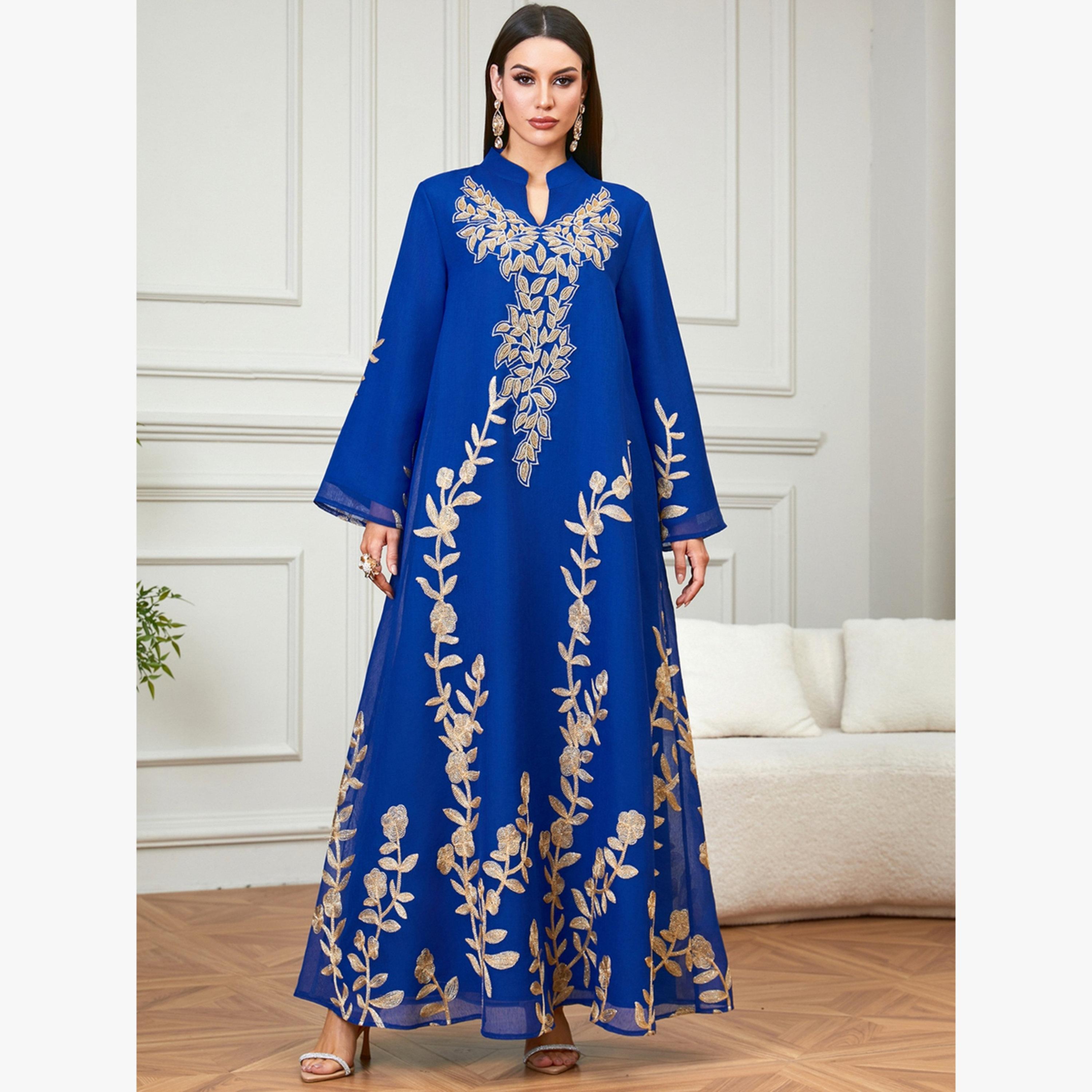 جلابية مطرزة بحافة واسعة-women-arabicclothing-jalabiyas-image-3