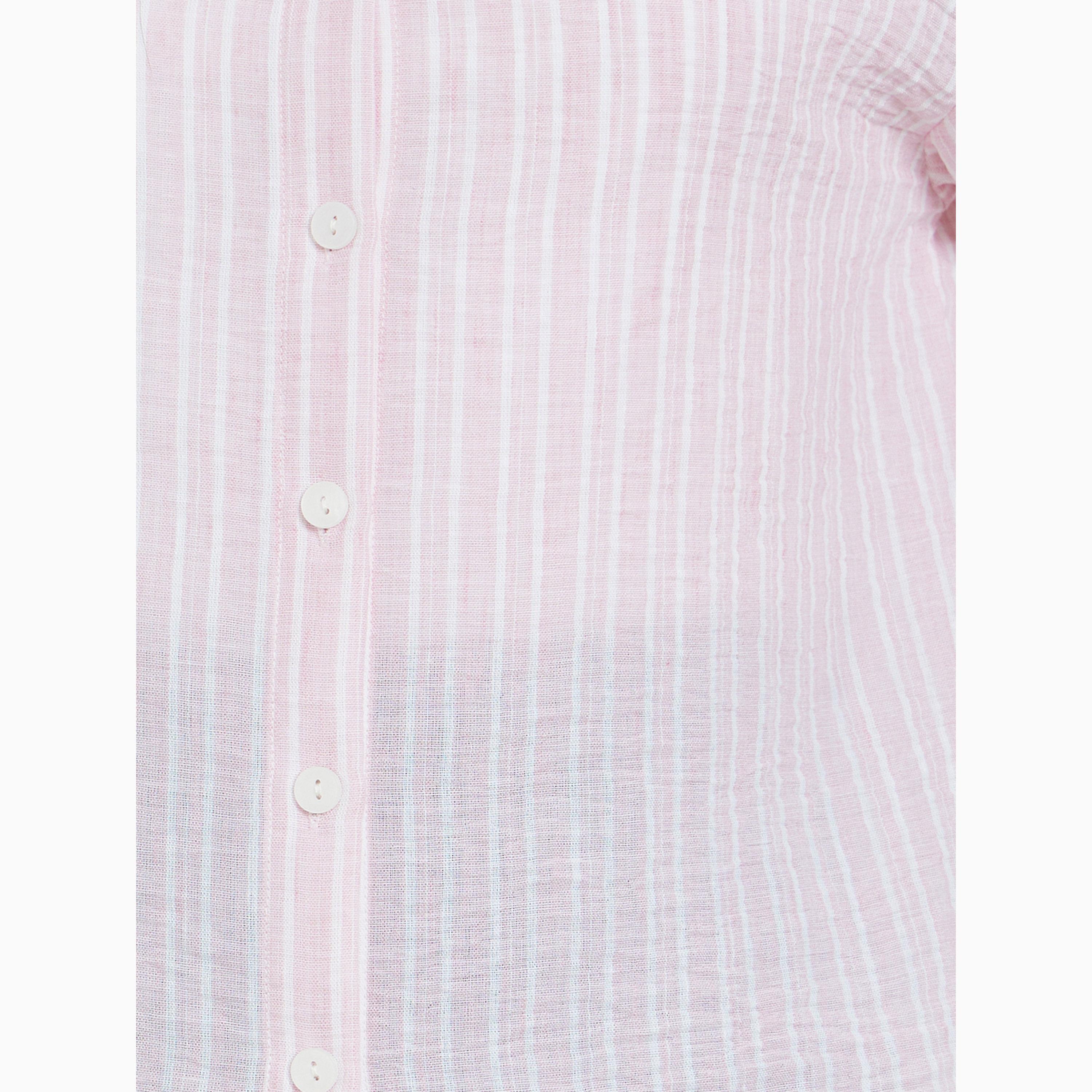 بلوزة بقصة مريحة وأكمام طويلة ومخططة-women-clothing-shirtsandblouses-shirts-image-4