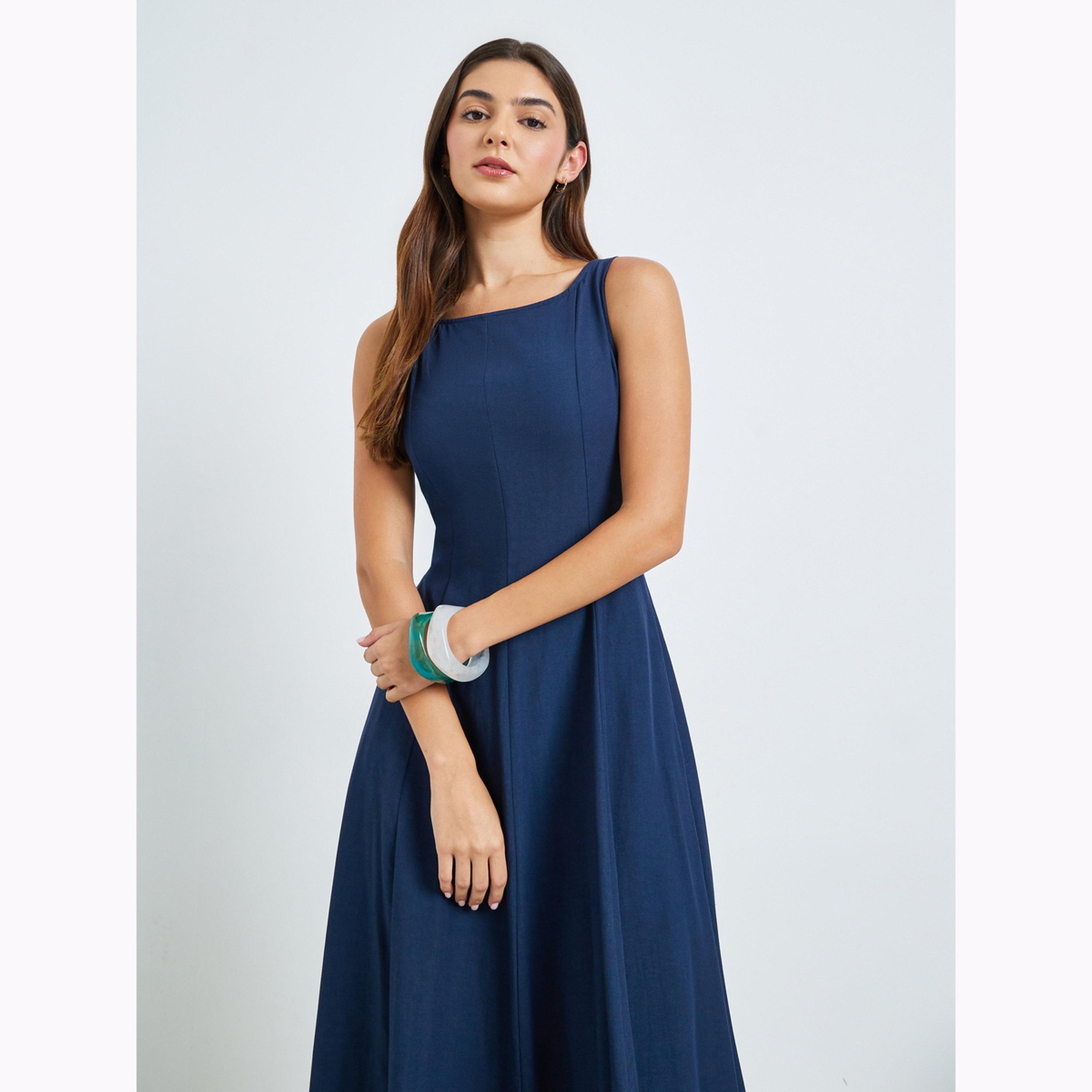 فستان طويل بلا أكمام وحافة واسعة-women-clothing-dresses-image-2