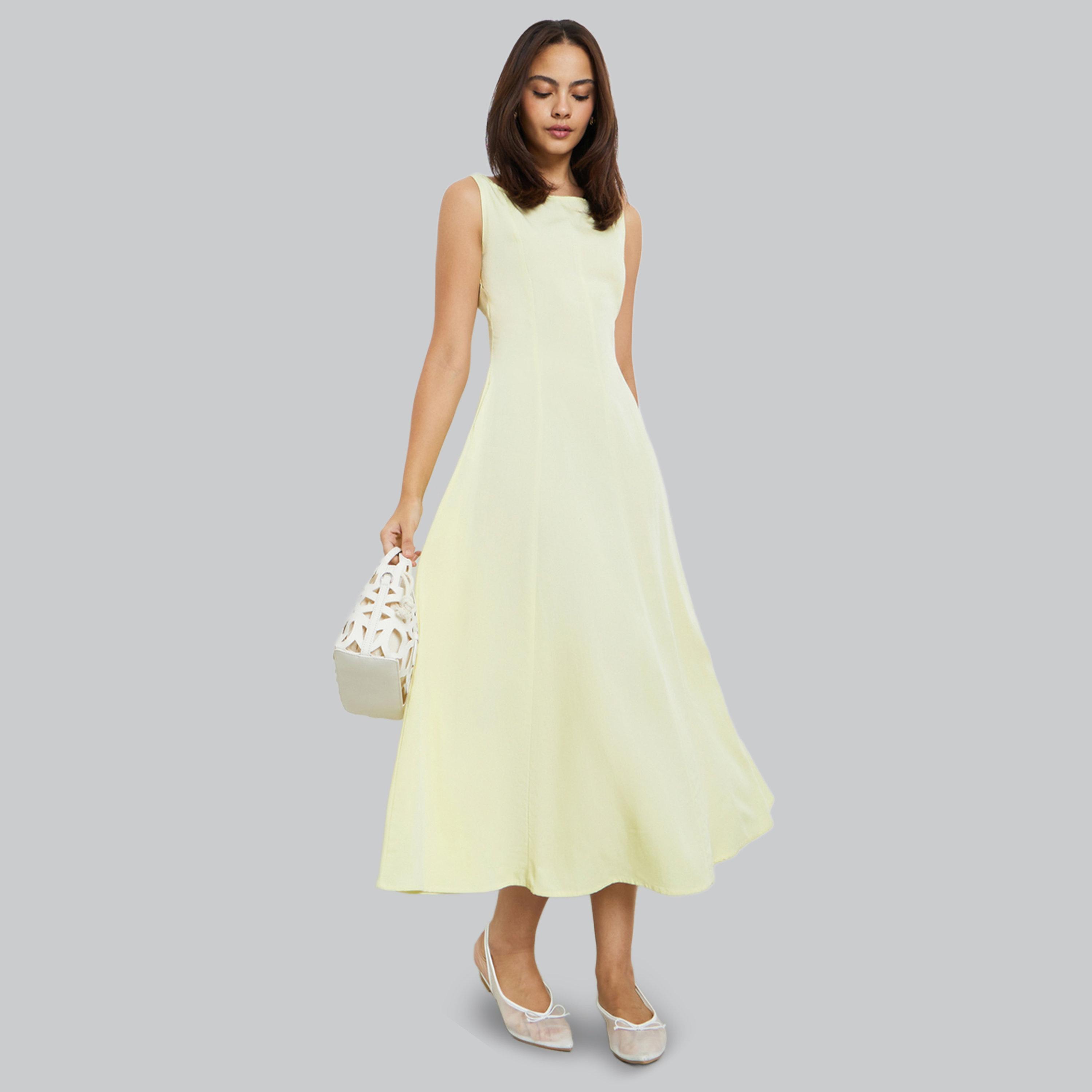 فستان طويل بلا أكمام وحافة واسعة-women-clothing-dresses-image-1