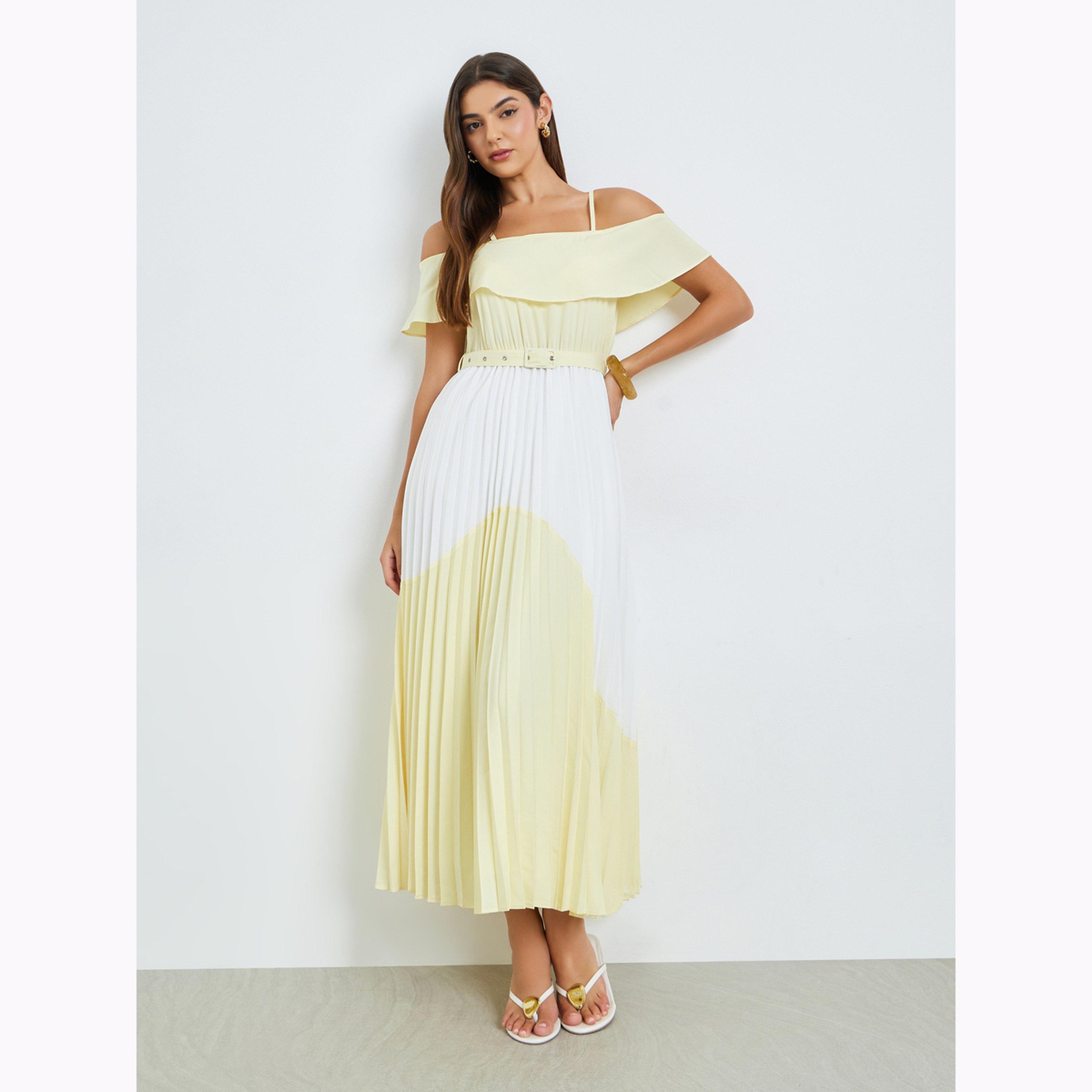Styli Color Block Strappy Pleated Maxi Dress-women-clothing-dresses-image-3