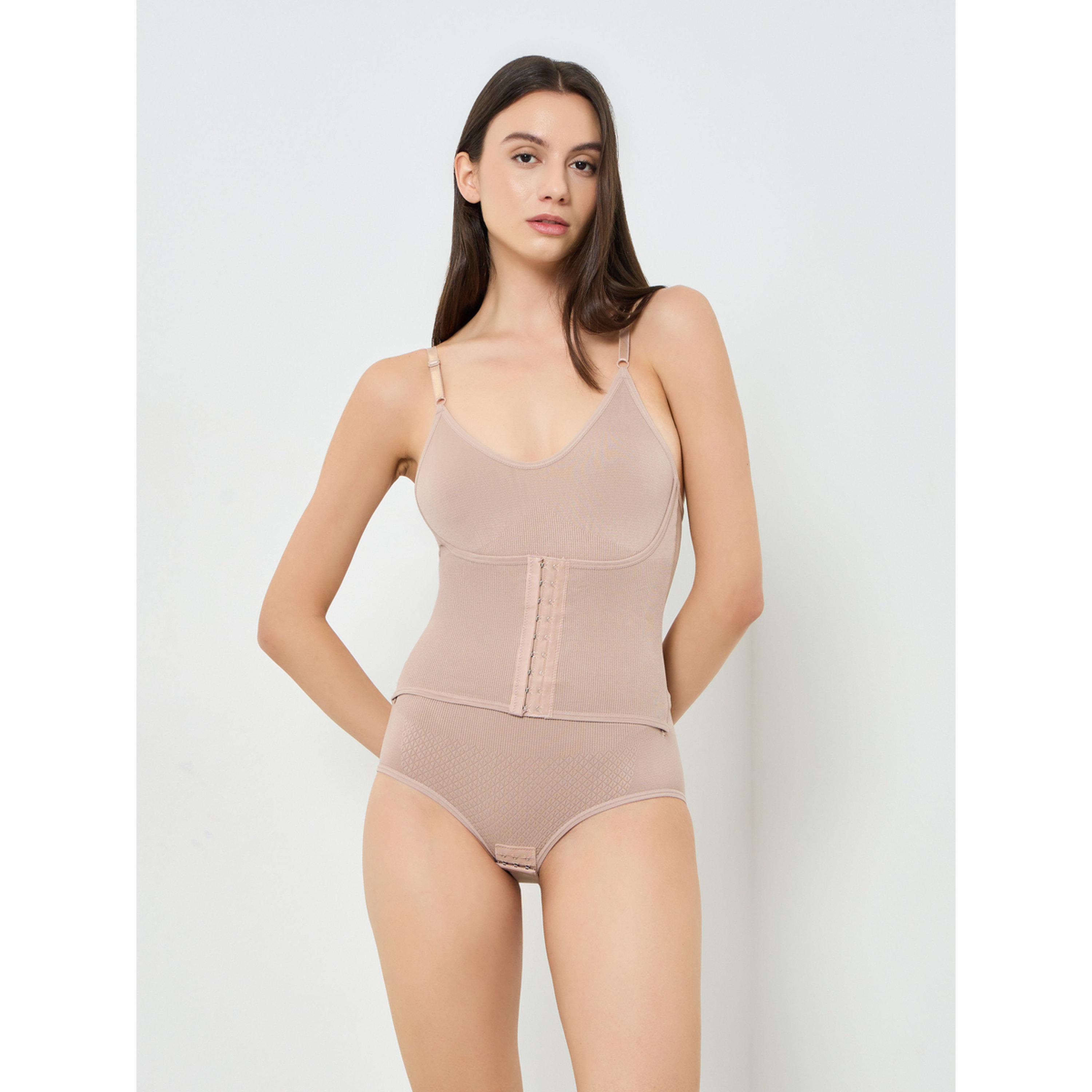 Styli Cami Shapewear Bodysuit with Attached Waist Cincher-women-clothing-lingerie-babydollsandbodysuits-image-1