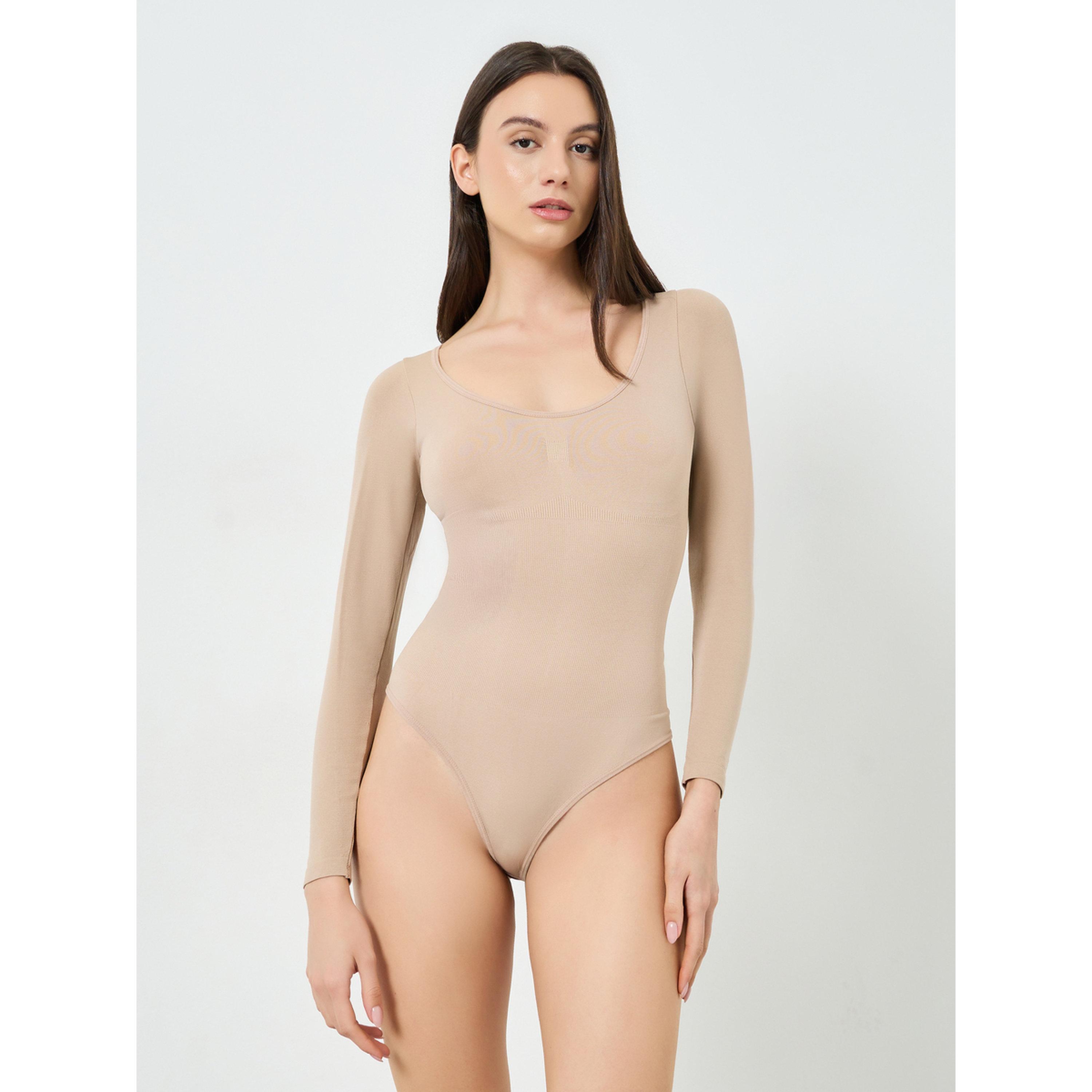 Styli Nude Shapewear Seamless Bodysuit-women-clothing-lingerie-babydollsandbodysuits-image-1