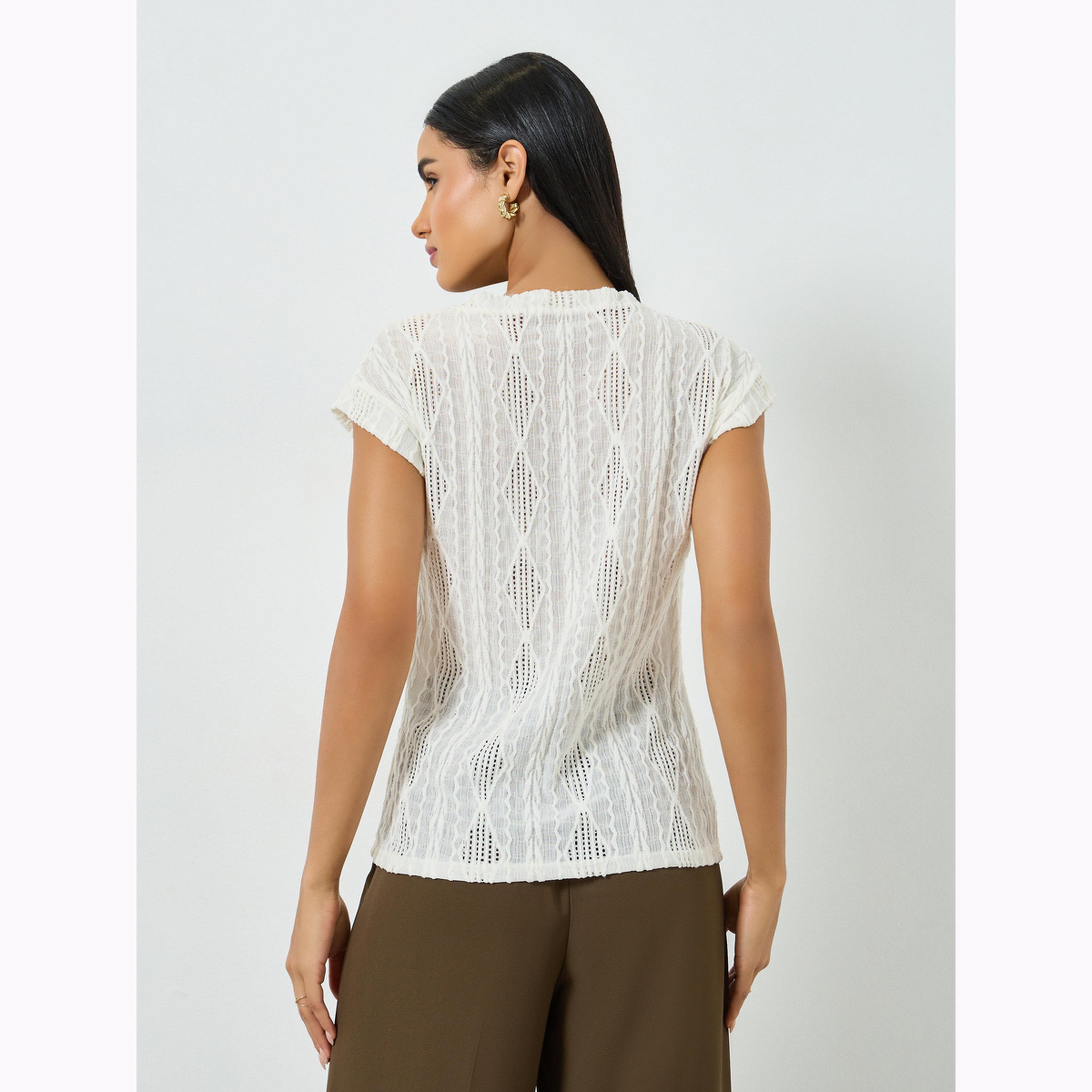 بلوزة محبوكة بأكمام قصيرة-women-clothing-shirtsandblouses-blouses-image-4