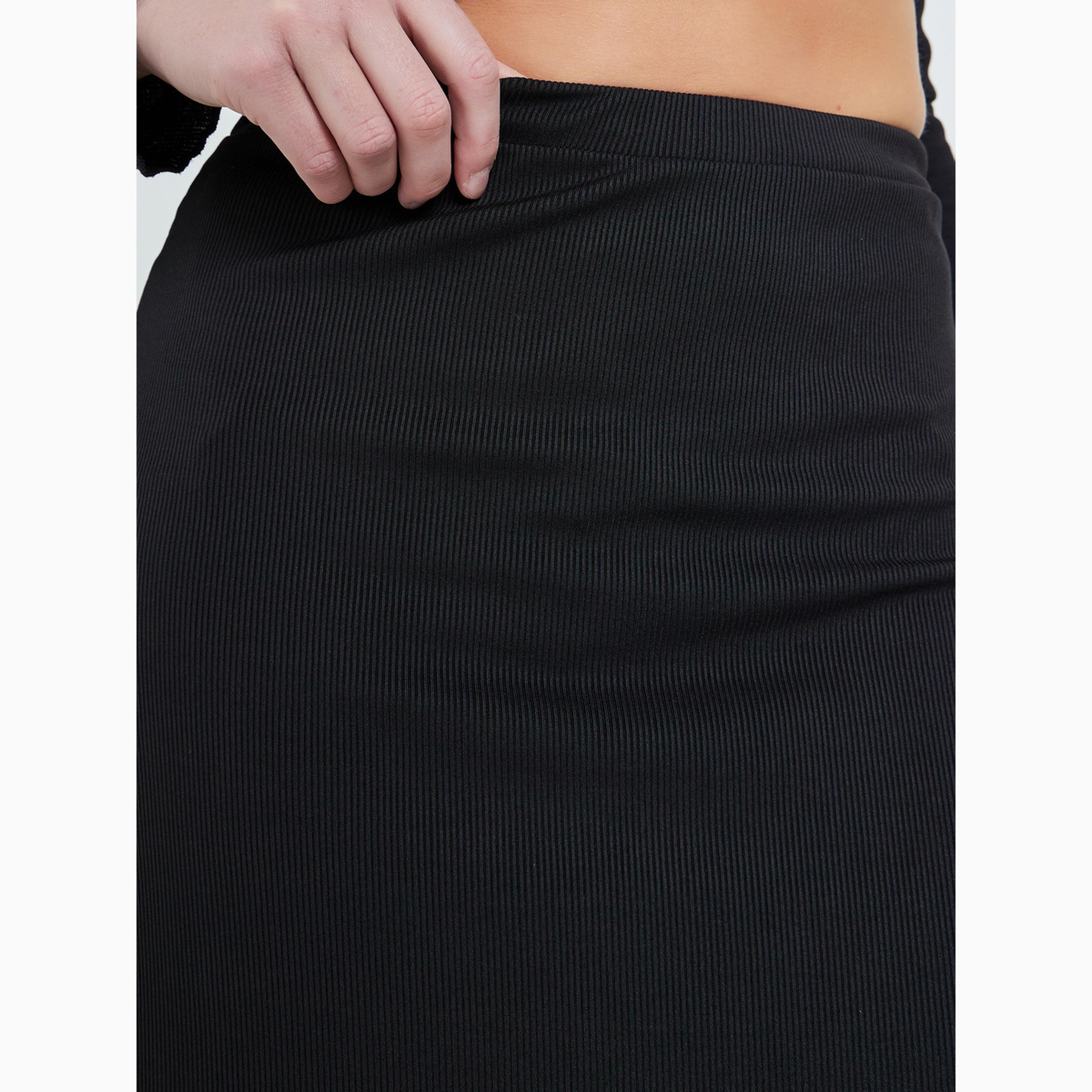 Take Two Black Bodycon Maxi Skirt with Slit-women-clothing-bottoms-skirts-image-5