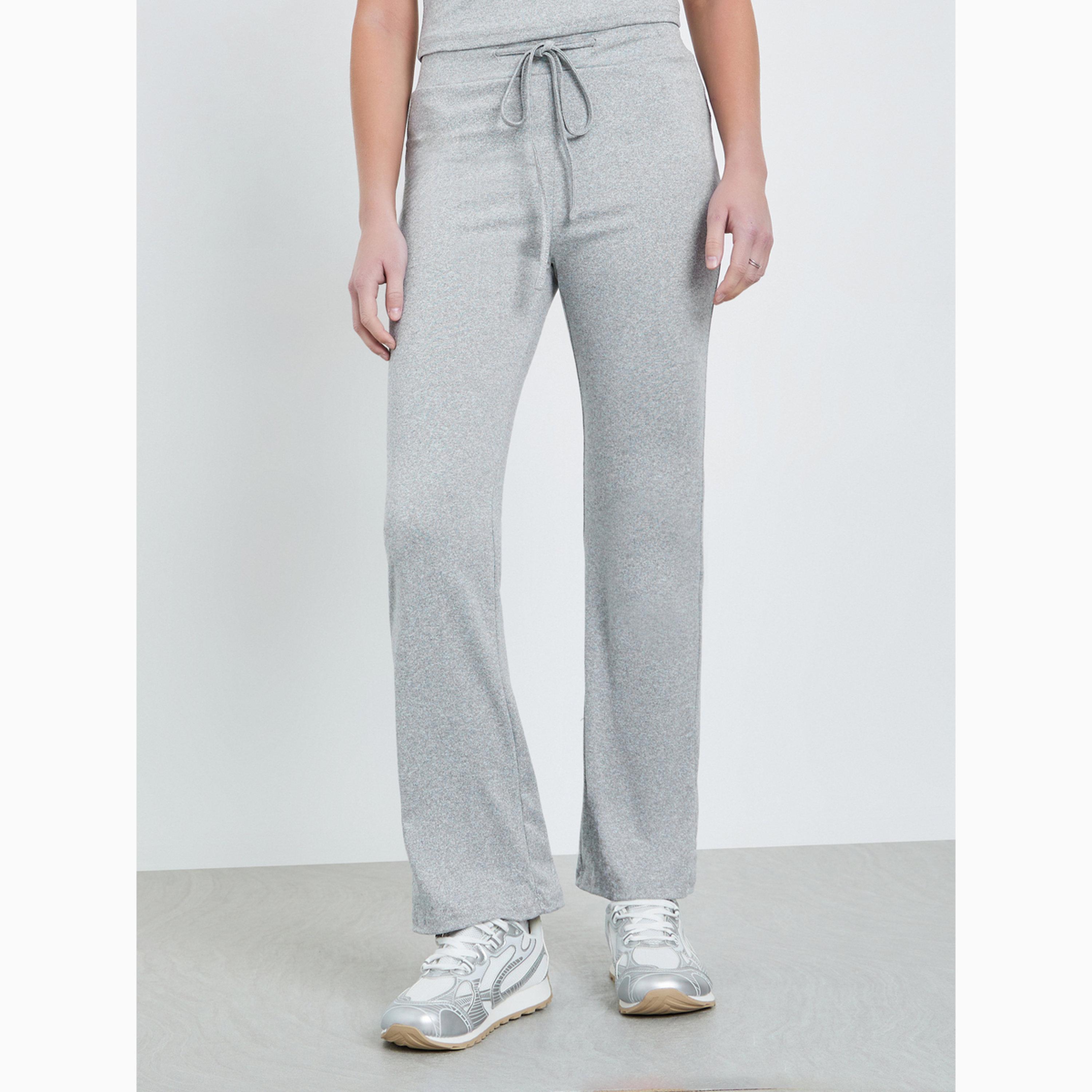 Take Two Grey Solid Short Sleeve T-Shirt and Pants Co-Ords-women-clothing-coordsets-image-4