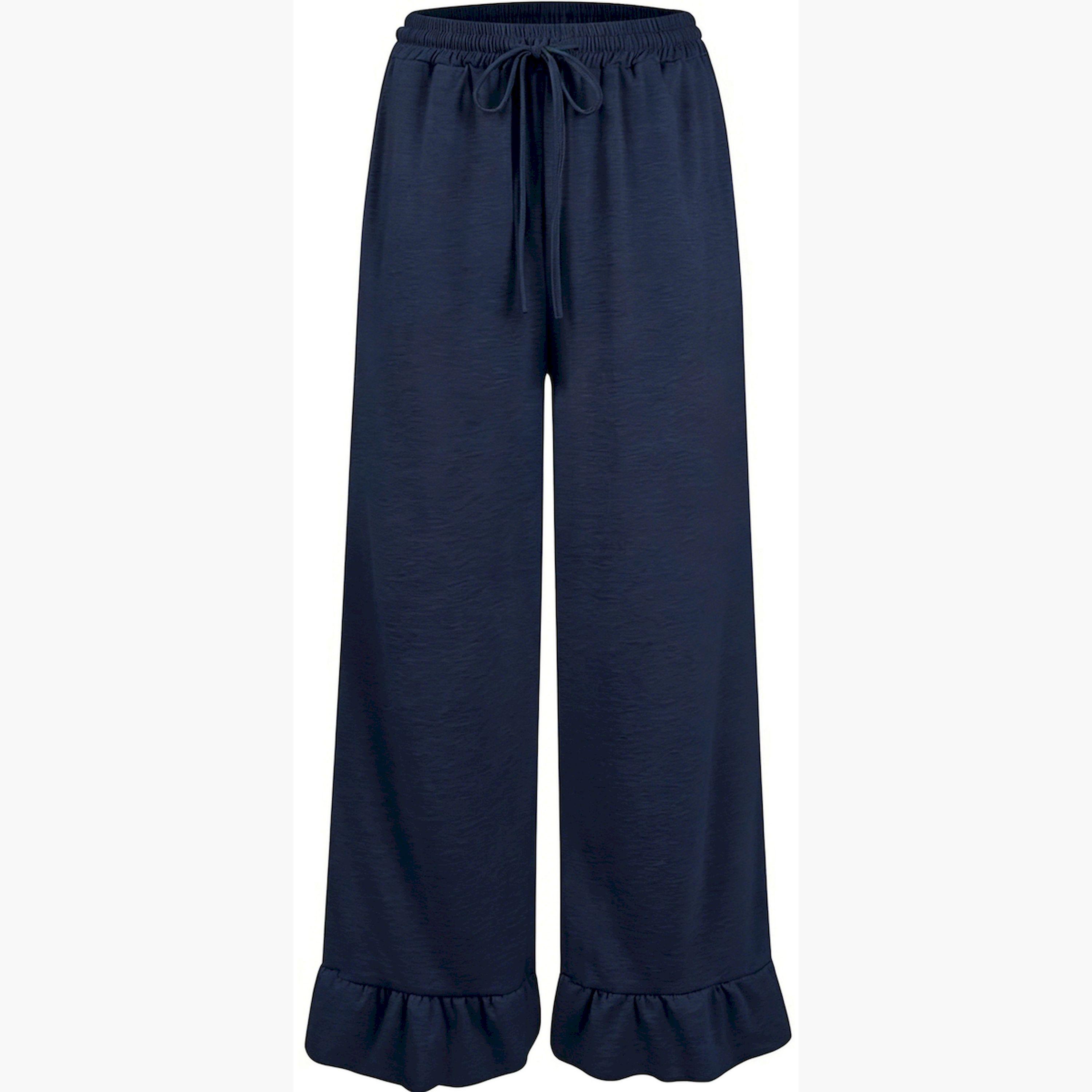 بنطال بأرجل واسعة وحافة بكشكشة-women-clothing-bottoms-joggers-image-5