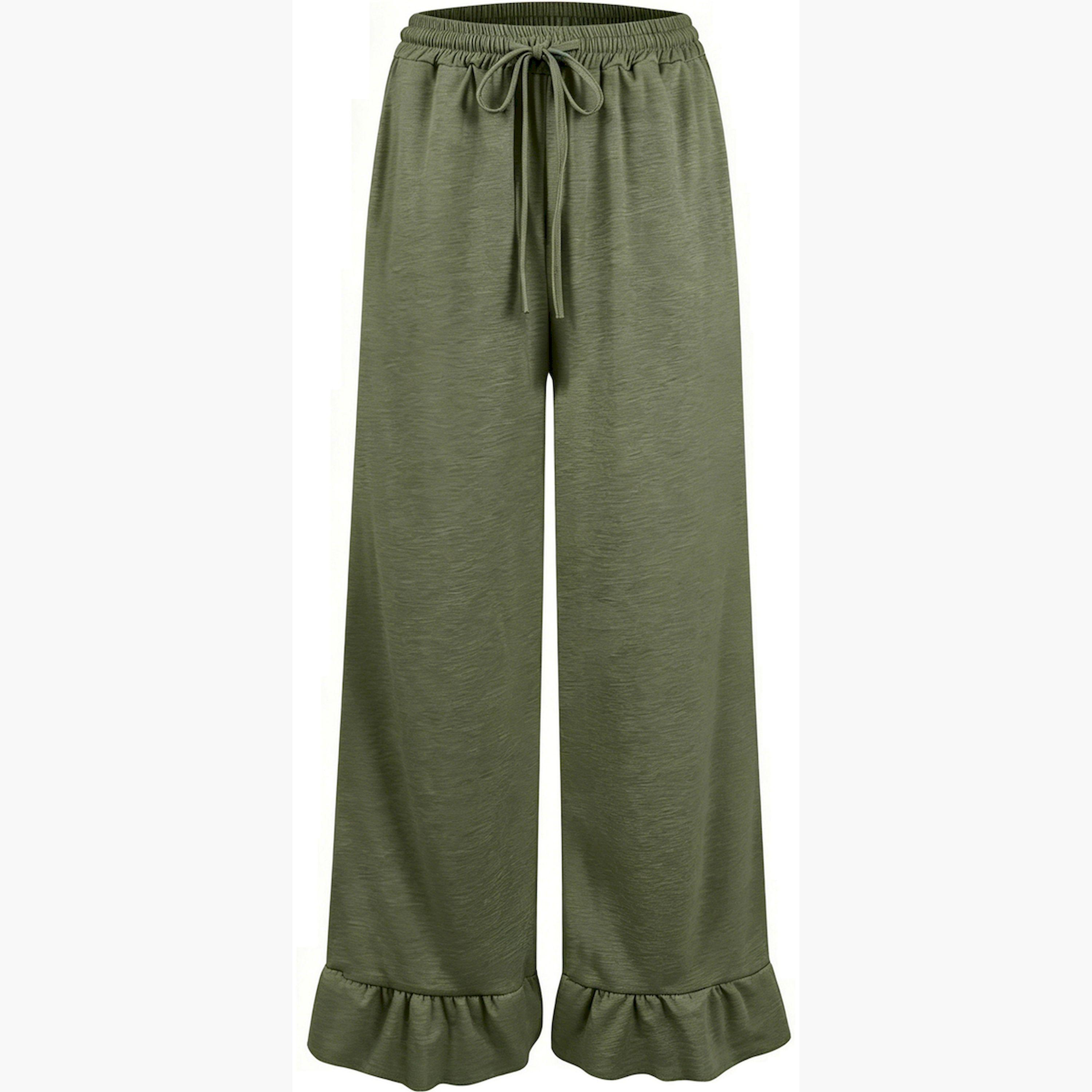 بنطال بأرجل واسعة وحافة بكشكشة-women-clothing-bottoms-joggers-image-3