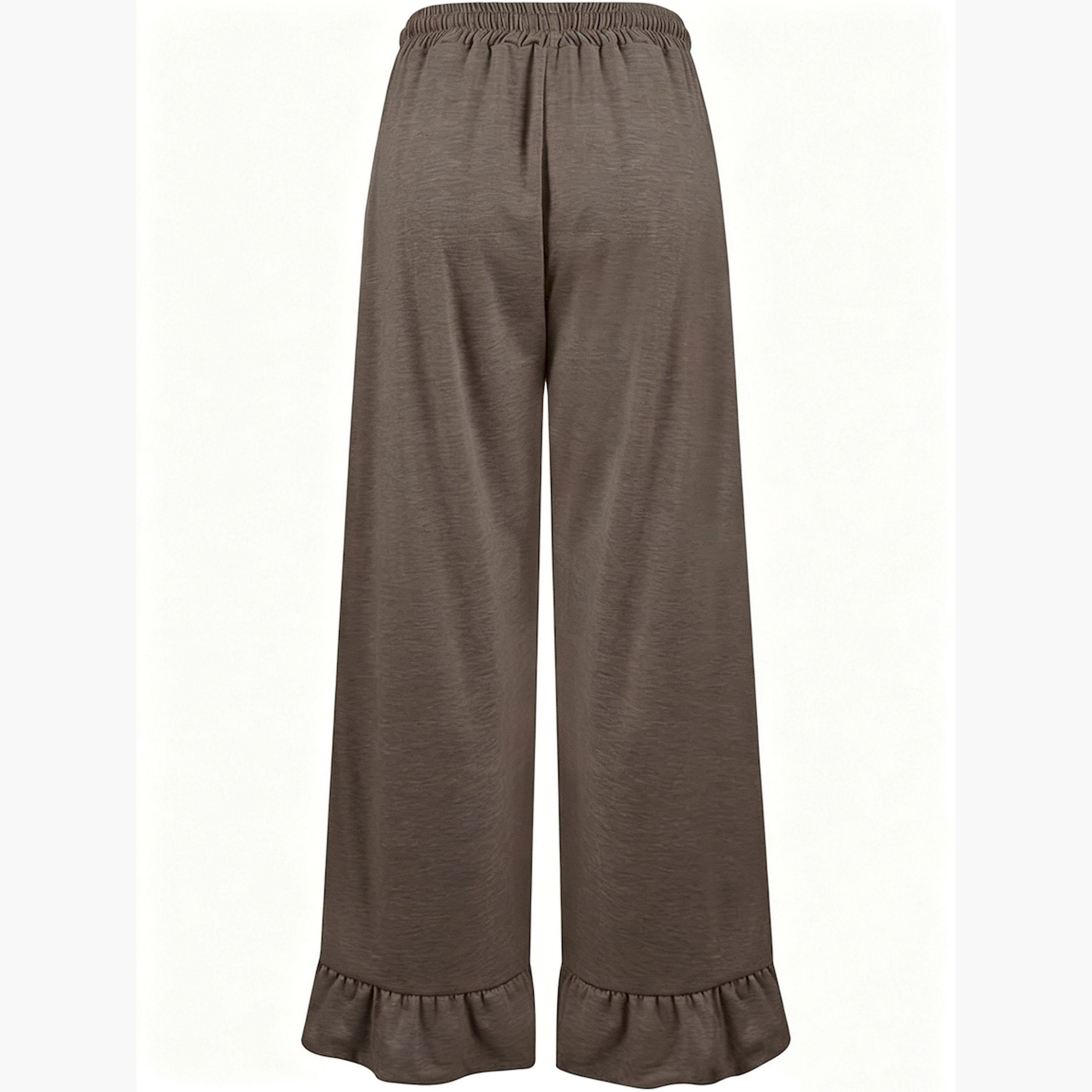 Take Two Tan Ruffle Hem Wide Leg Pants-women-clothing-bottoms-joggers-image-5
