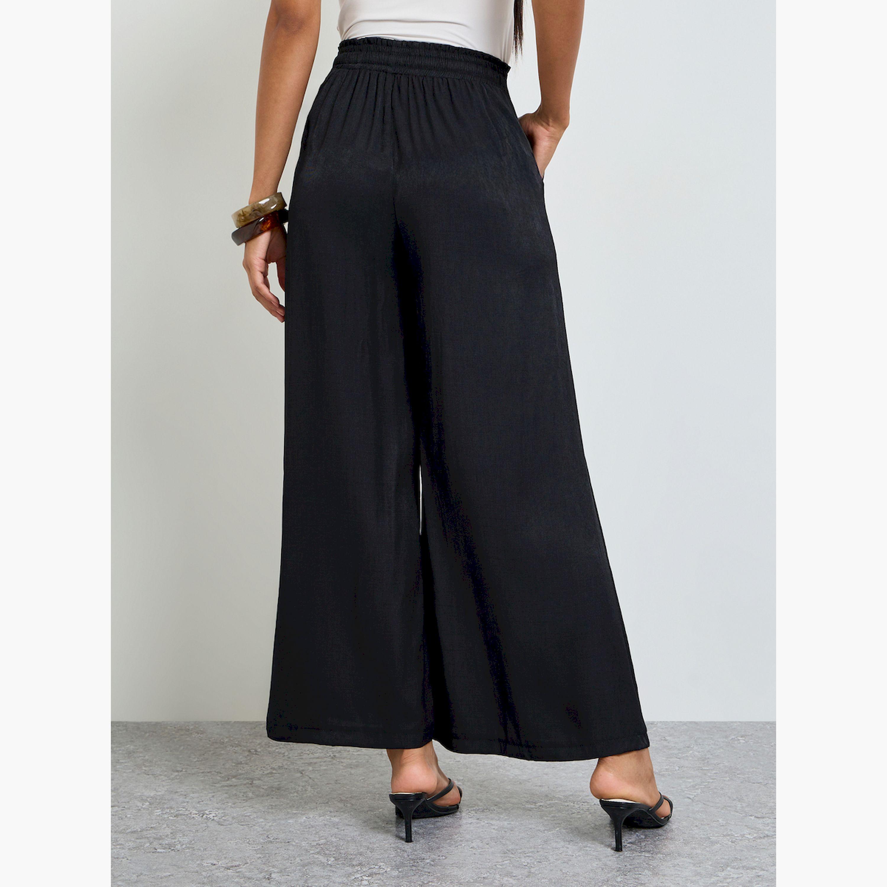 بنطال بأرجل واسعة فضفاض بخصر مرتفع-women-clothing-bottoms-joggers-image-4