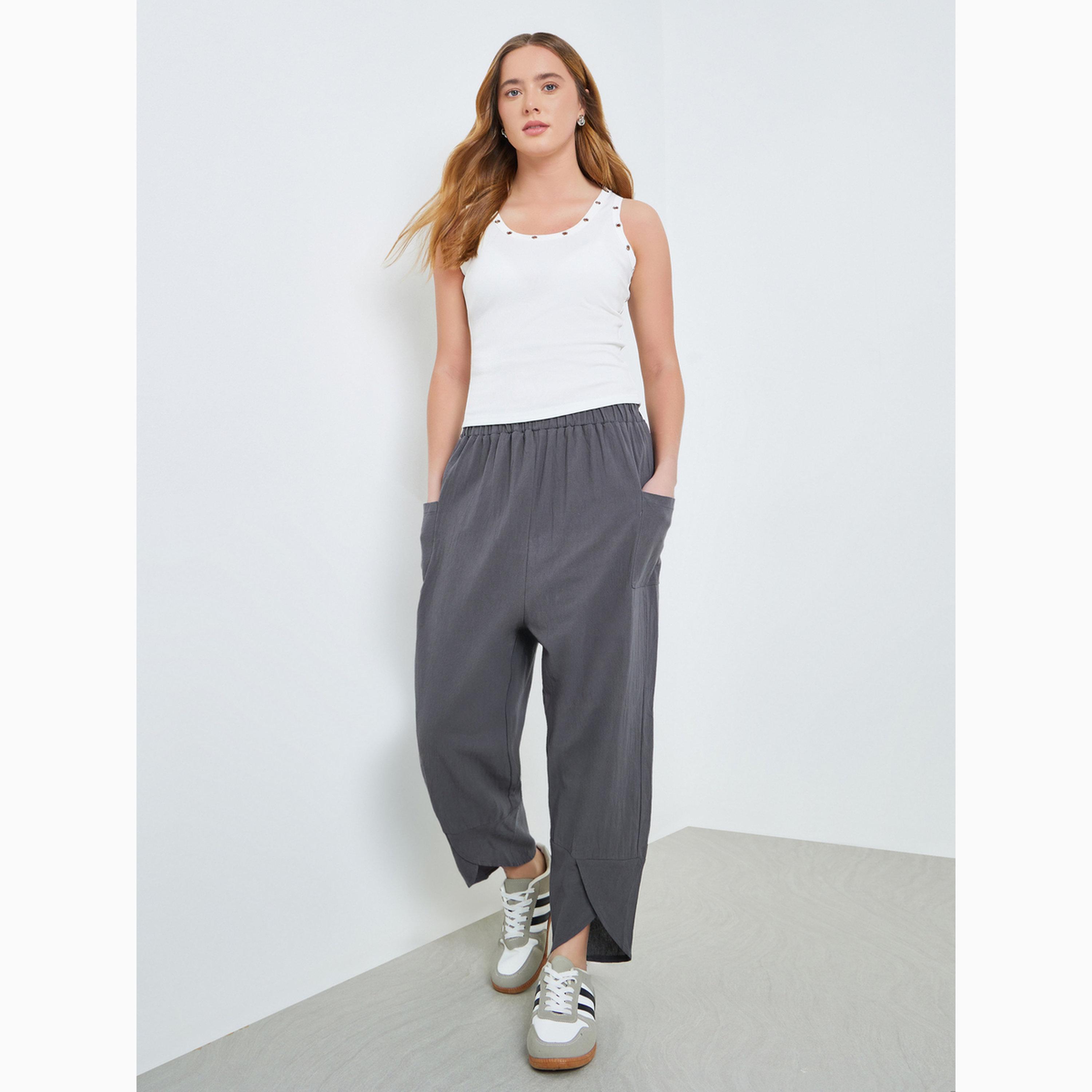 بنطال بخصر ضيق وجيوب-women-clothing-bottoms-joggers-image-2