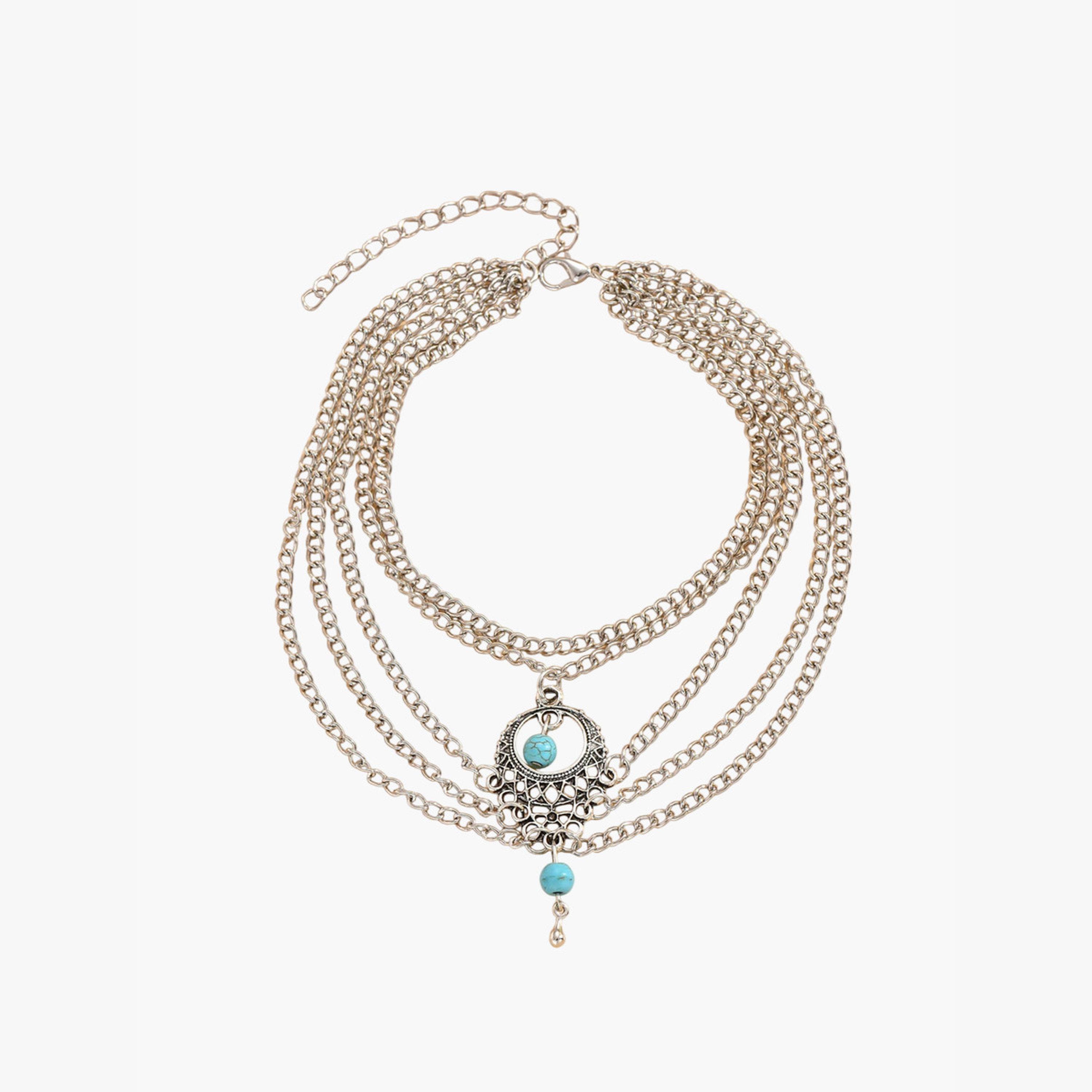 Take Two Layered Anklet with Pendant-women-watchesandjewellery-jewellery-anklets-image-1