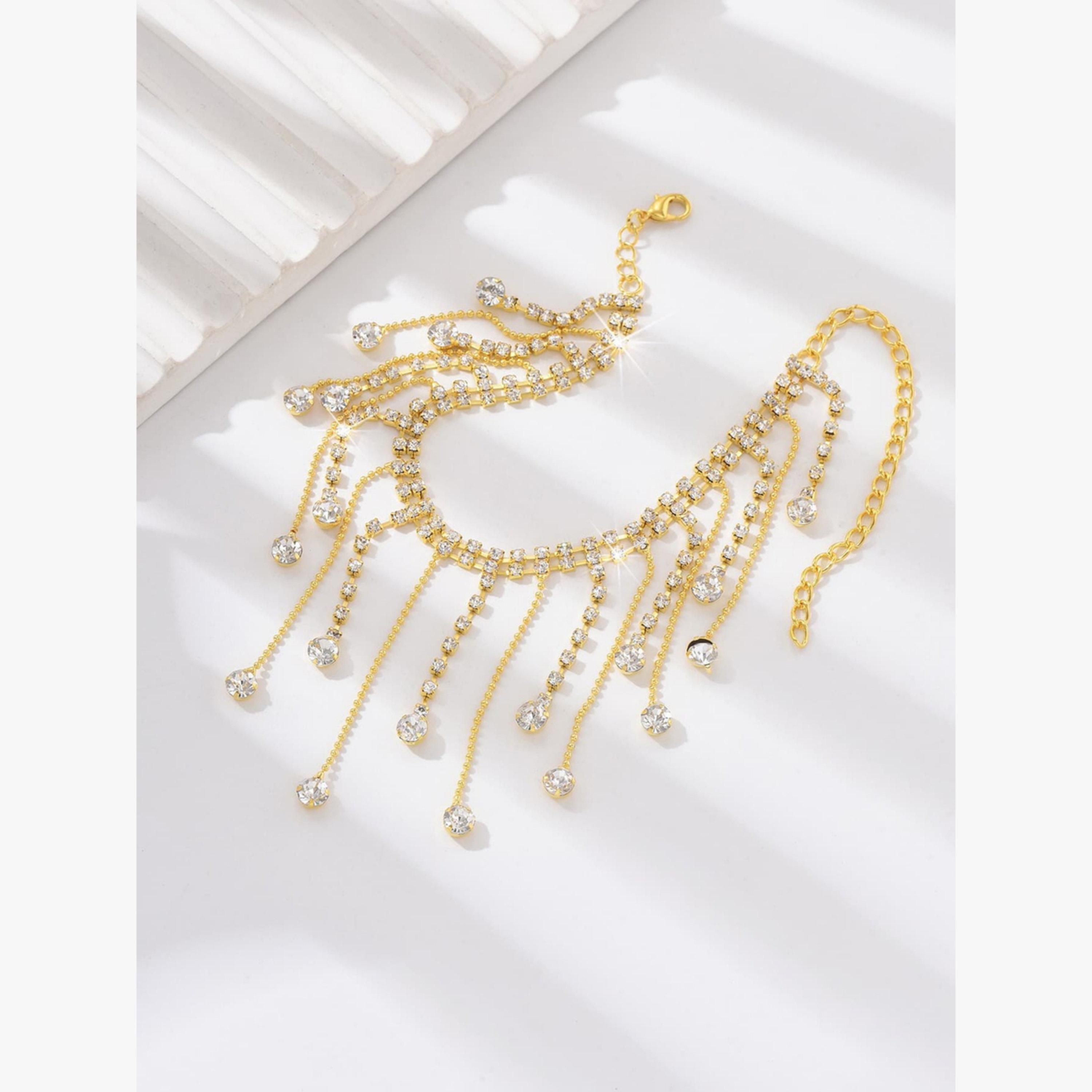 خلخال مزين ودلايات بشرابات-women-watchesandjewellery-jewellery-anklets-image-5