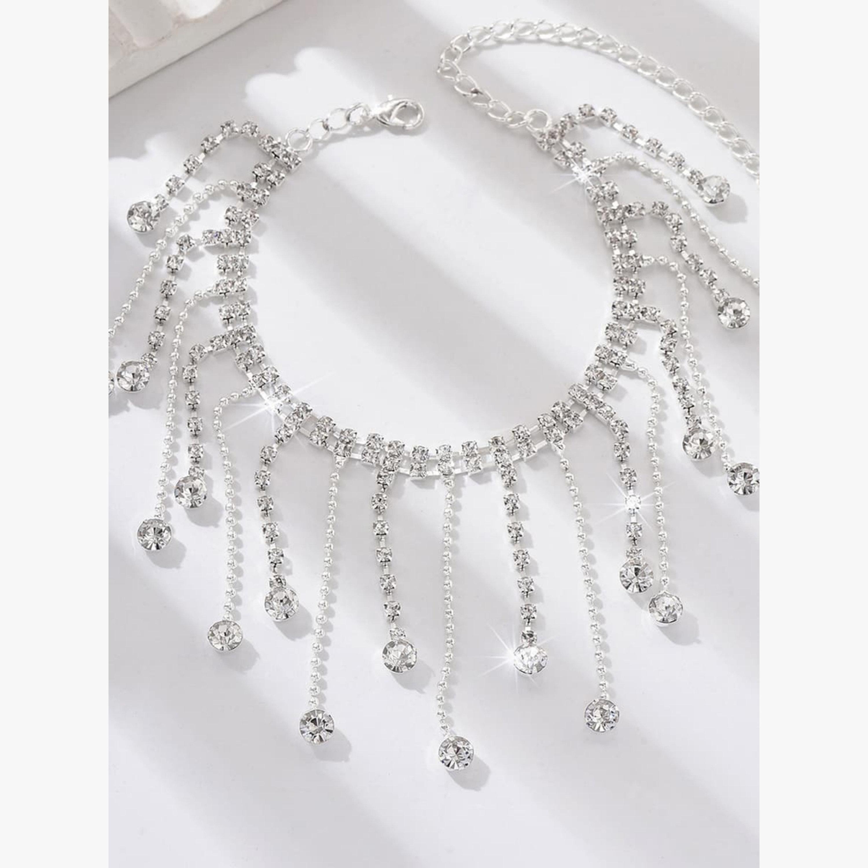 خلخال مزين ودلايات بشرابات-women-watchesandjewellery-jewellery-anklets-image-3