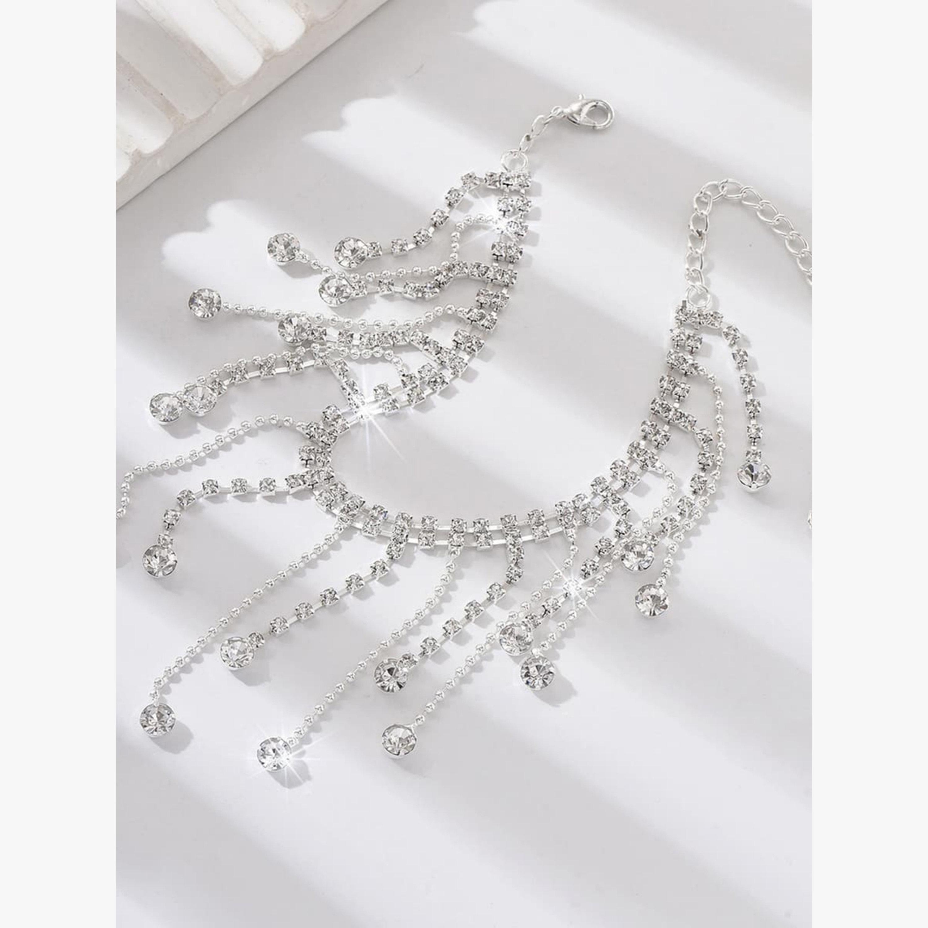 خلخال مزين ودلايات بشرابات-women-watchesandjewellery-jewellery-anklets-image-4