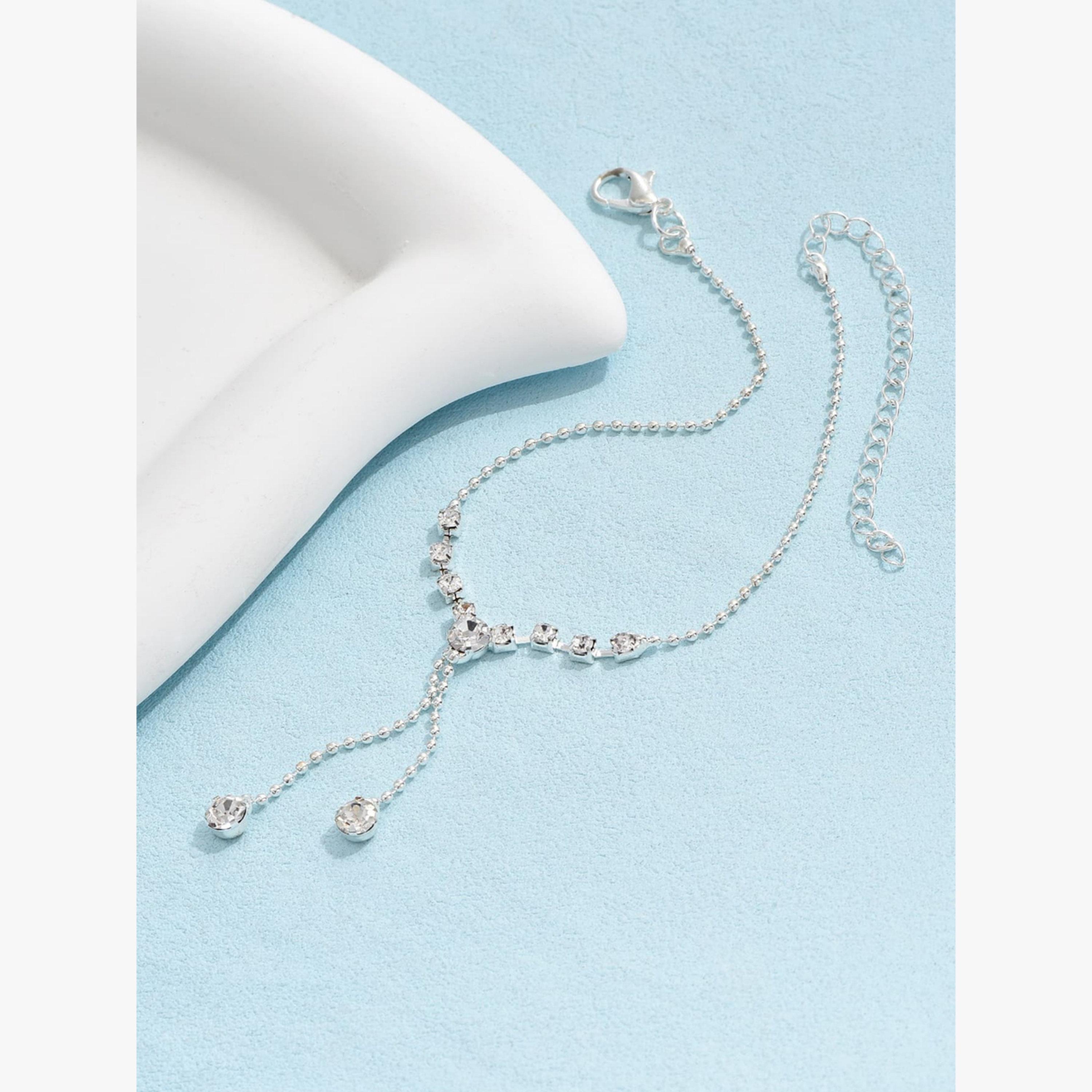 خلخال مزين ودلاية بشرابة-women-watchesandjewellery-jewellery-anklets-image-3