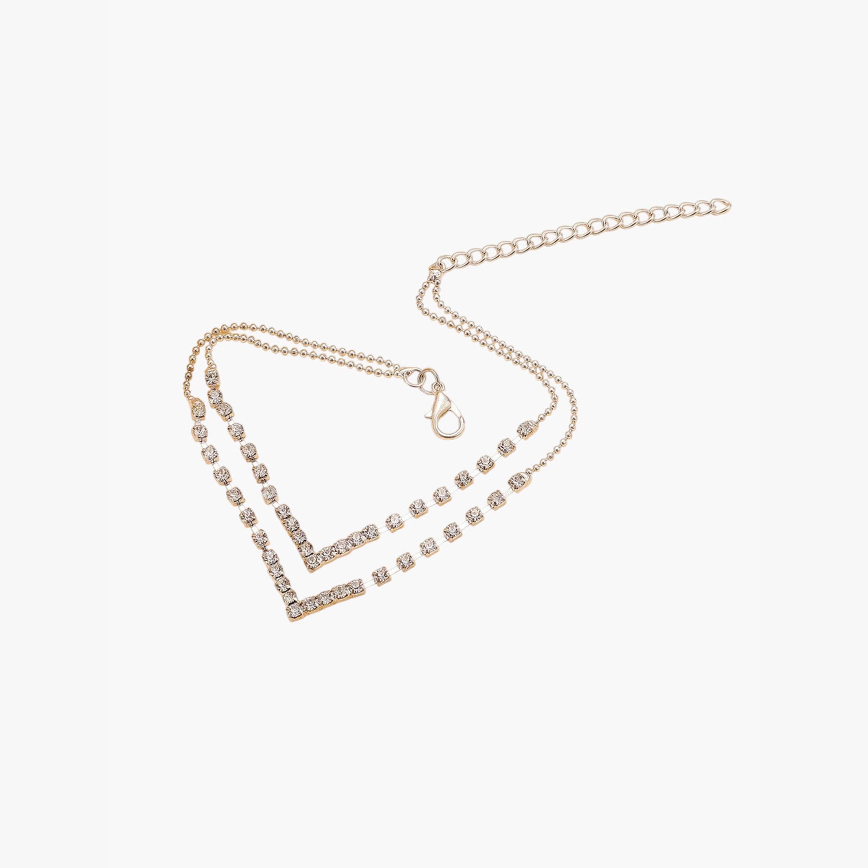 Take Two Embellished V-Shaped Anklet-women-watchesandjewellery-jewellery-anklets-image-1