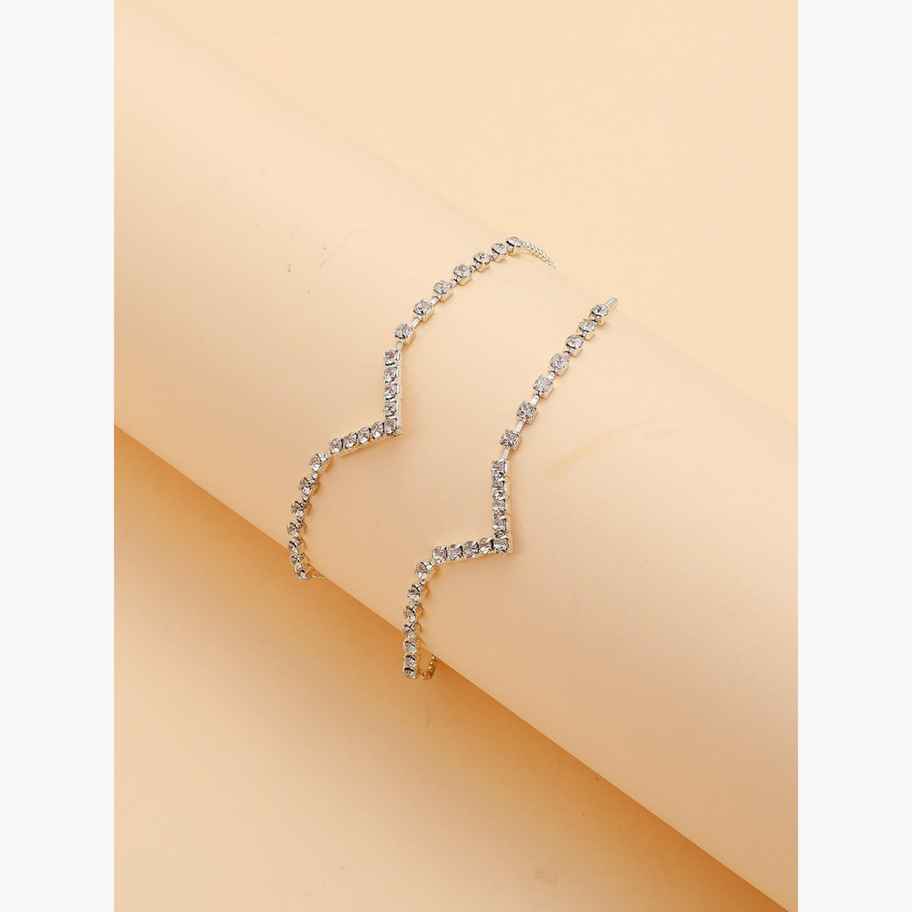 خلخال مزين بتصميم رقم 7-women-watchesandjewellery-jewellery-anklets-image-3