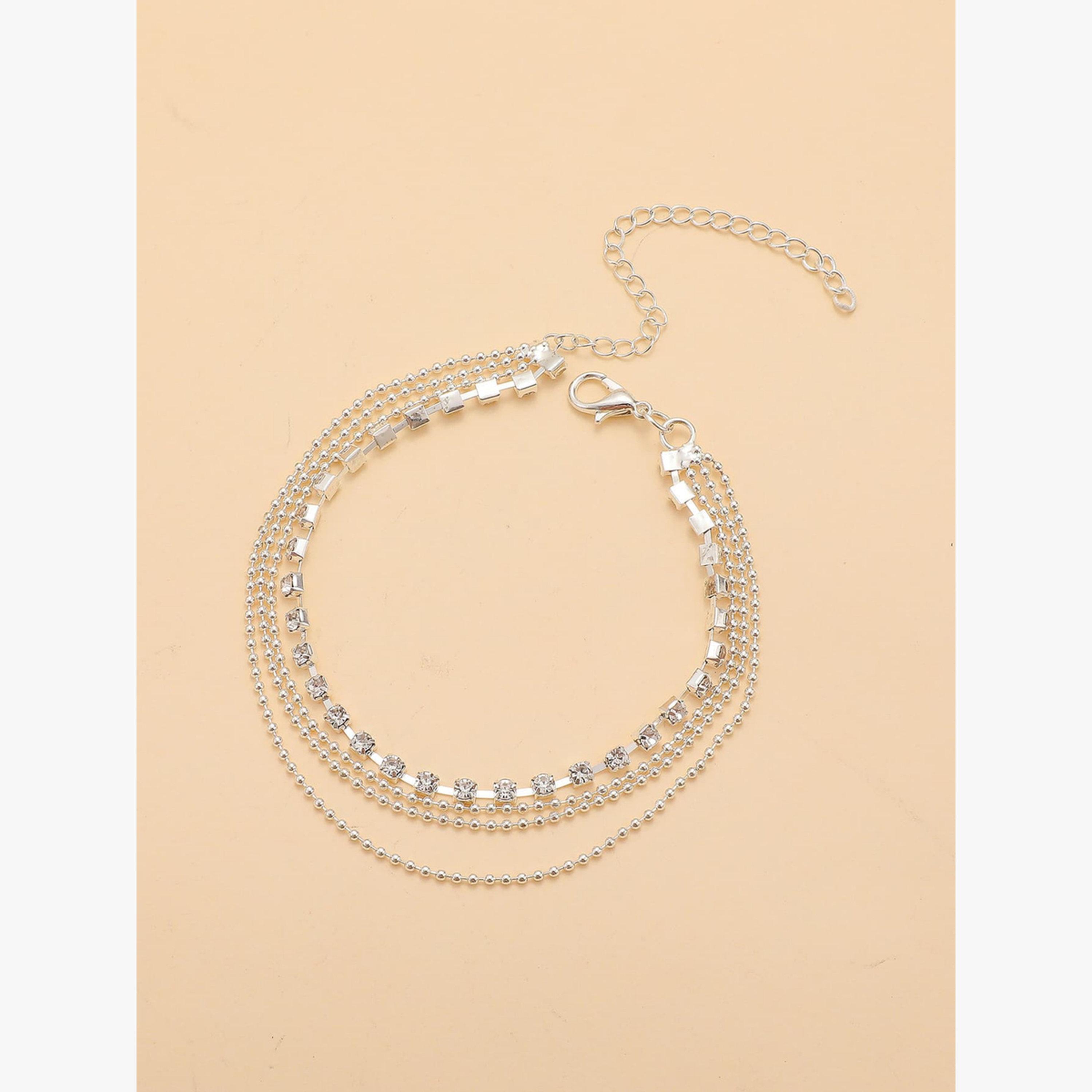 Take Two Layered Embellished Anklet-women-watchesandjewellery-jewellery-anklets-image-1