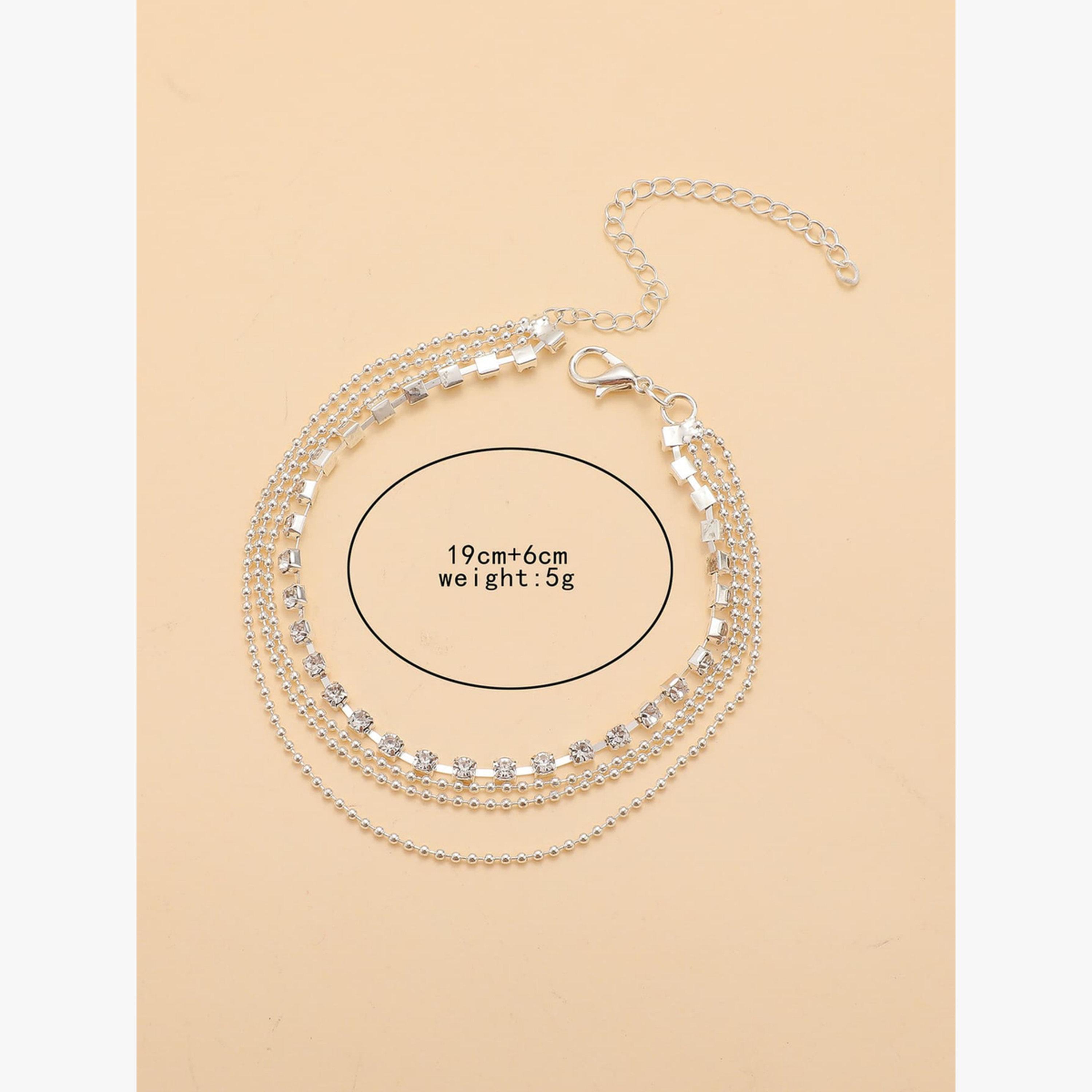 خلخال متعدد الطبقات ومزين-women-watchesandjewellery-jewellery-anklets-image-2