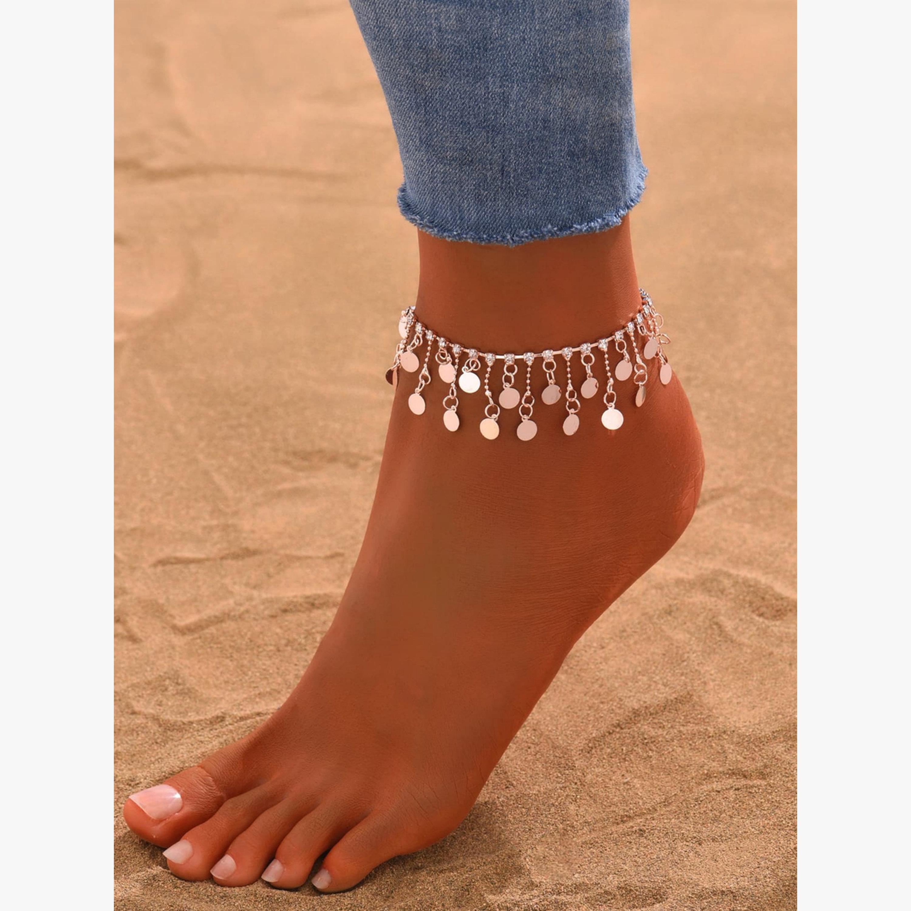 Take Two Tassel Round Pendants Anklet-women-watchesandjewellery-jewellery-anklets-image-2