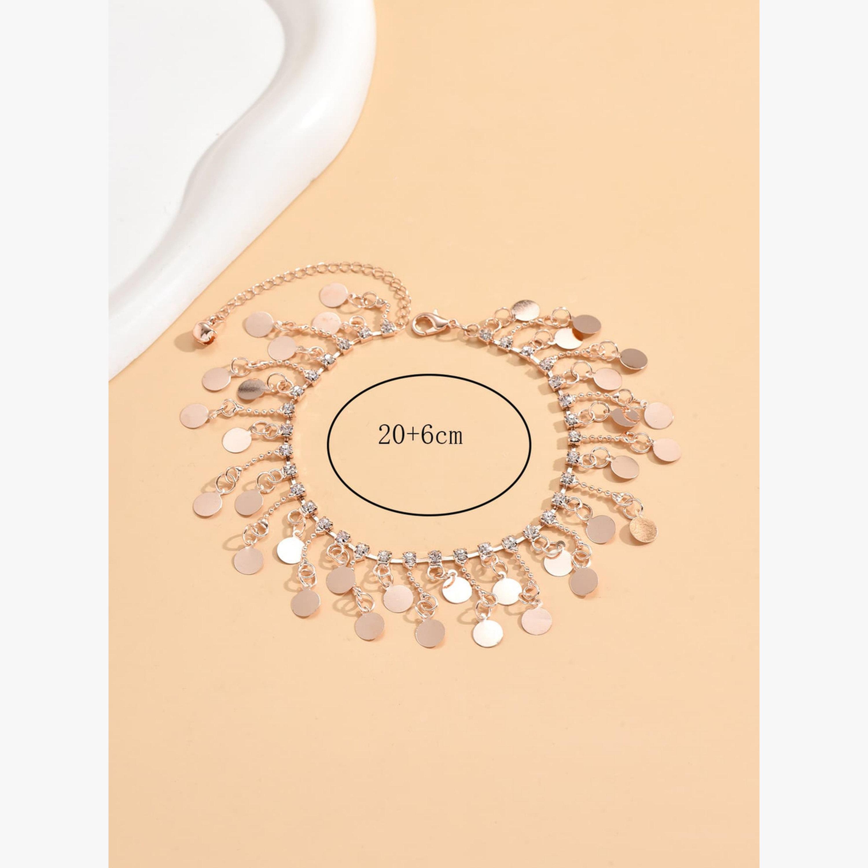 Take Two Tassel Round Pendants Anklet-women-watchesandjewellery-jewellery-anklets-image-4