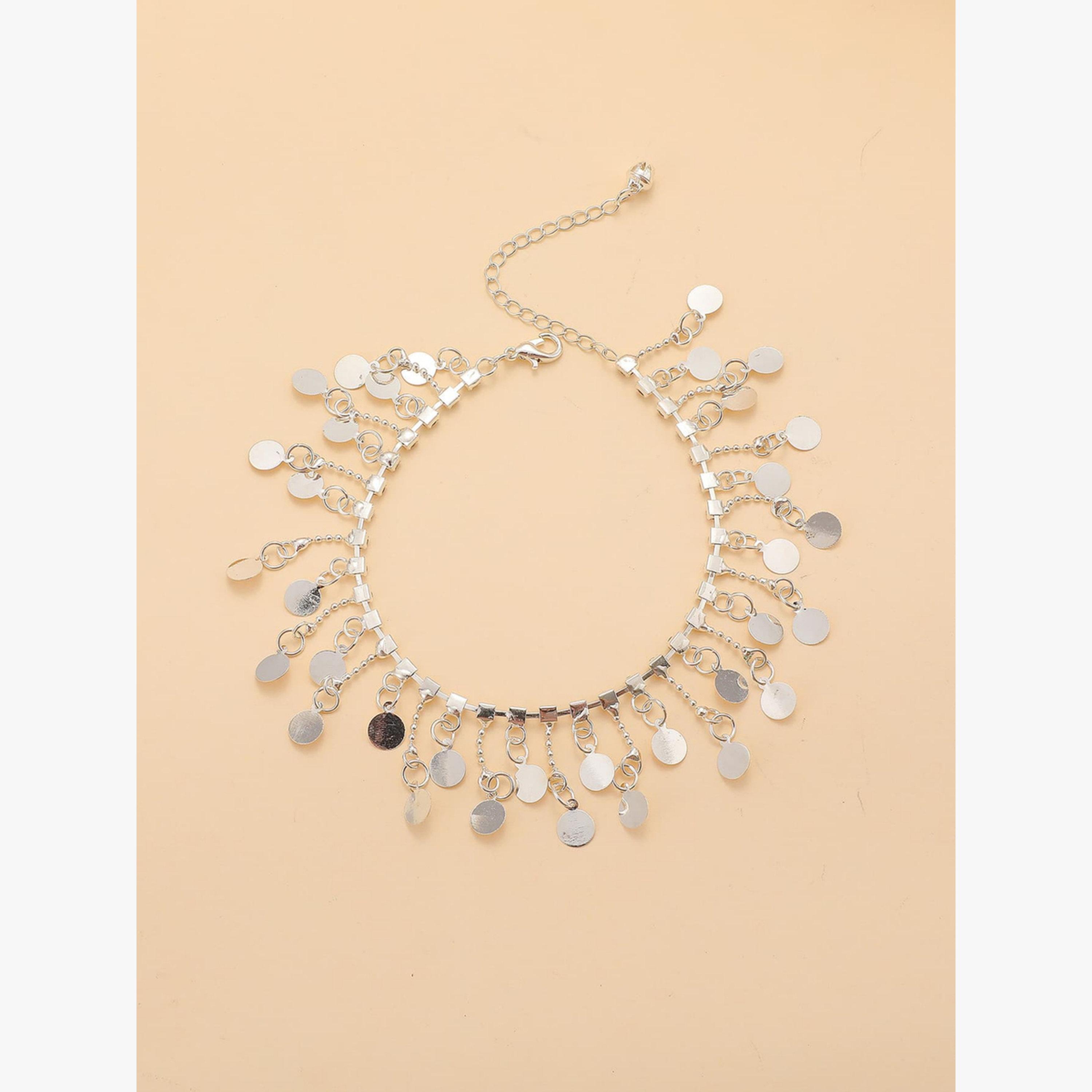 Take Two Tassel Round Pendants Anklet-women-watchesandjewellery-jewellery-anklets-image-1