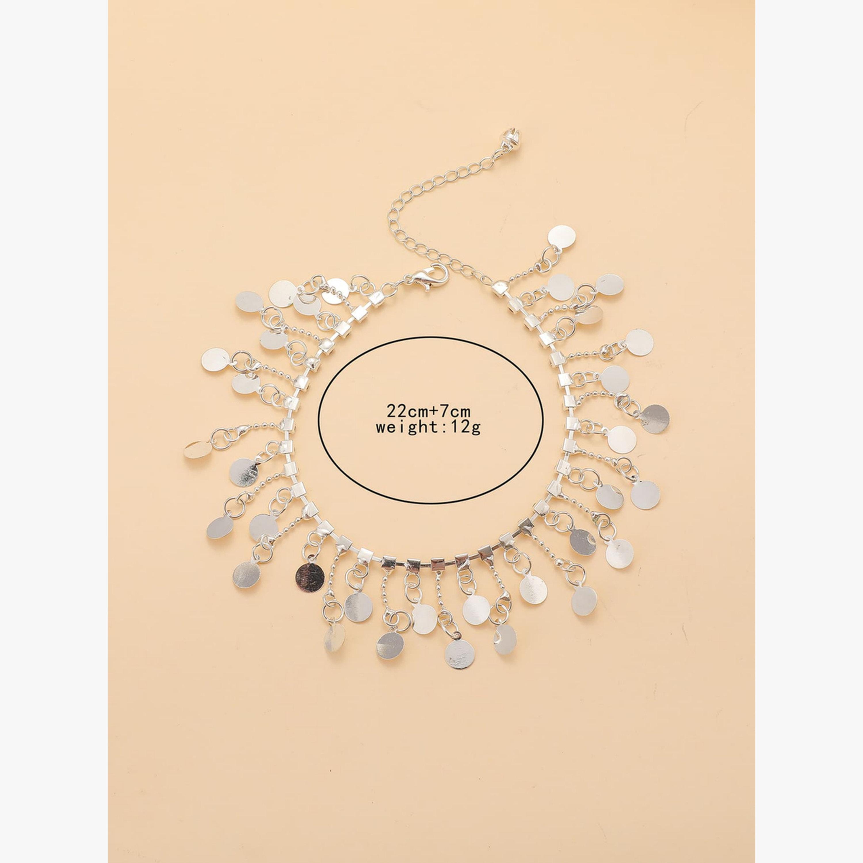 Take Two Tassel Round Pendants Anklet-women-watchesandjewellery-jewellery-anklets-image-4
