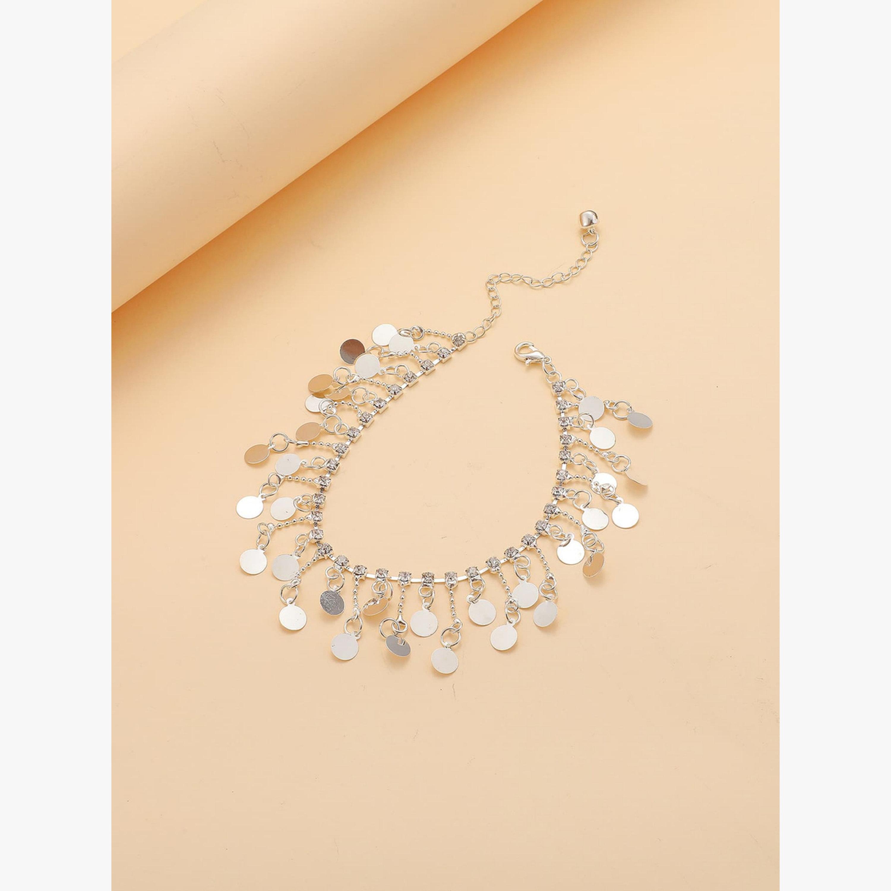 Take Two Tassel Round Pendants Anklet-women-watchesandjewellery-jewellery-anklets-image-5