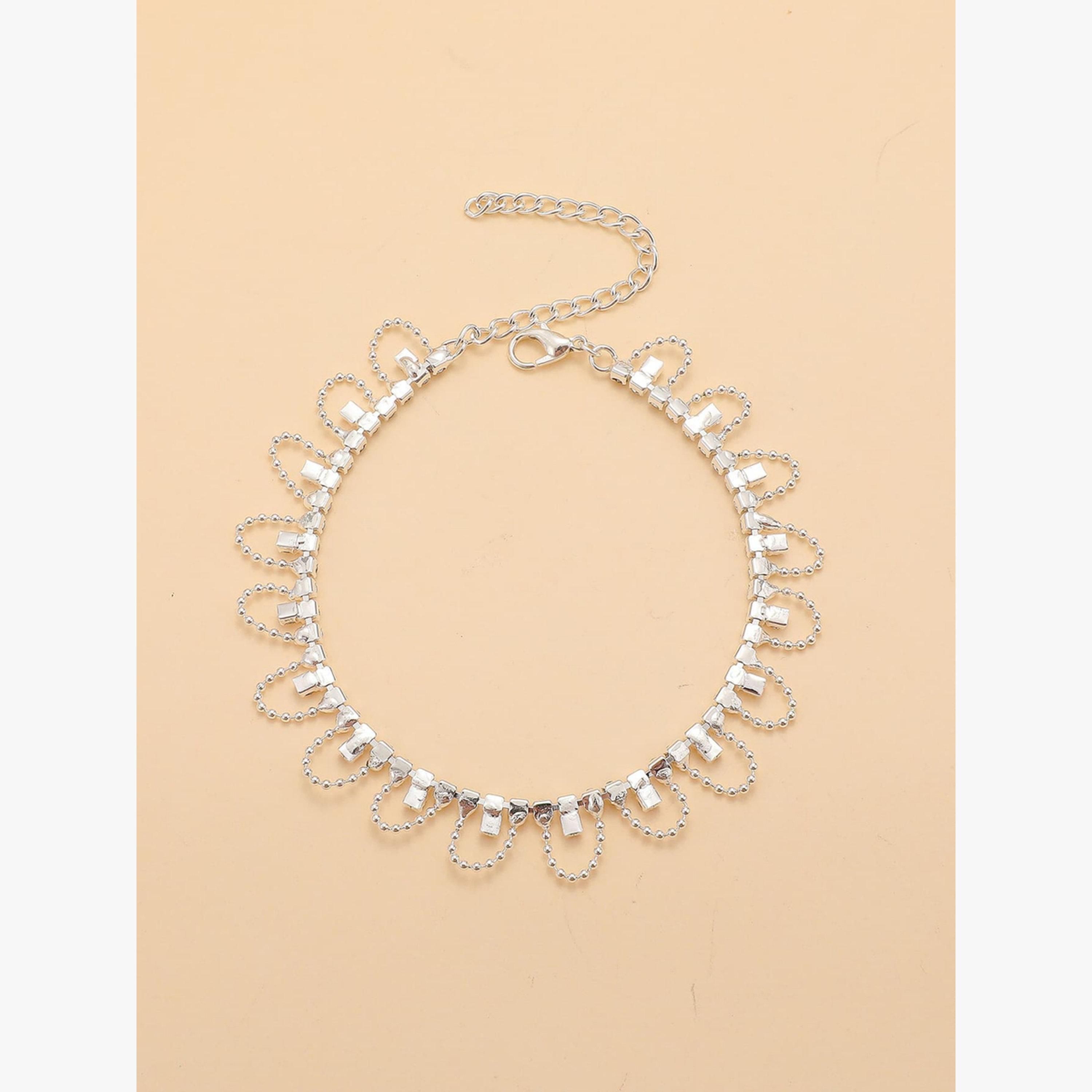Take Two Embellished Crystal Anklet-women-watchesandjewellery-jewellery-anklets-image-1