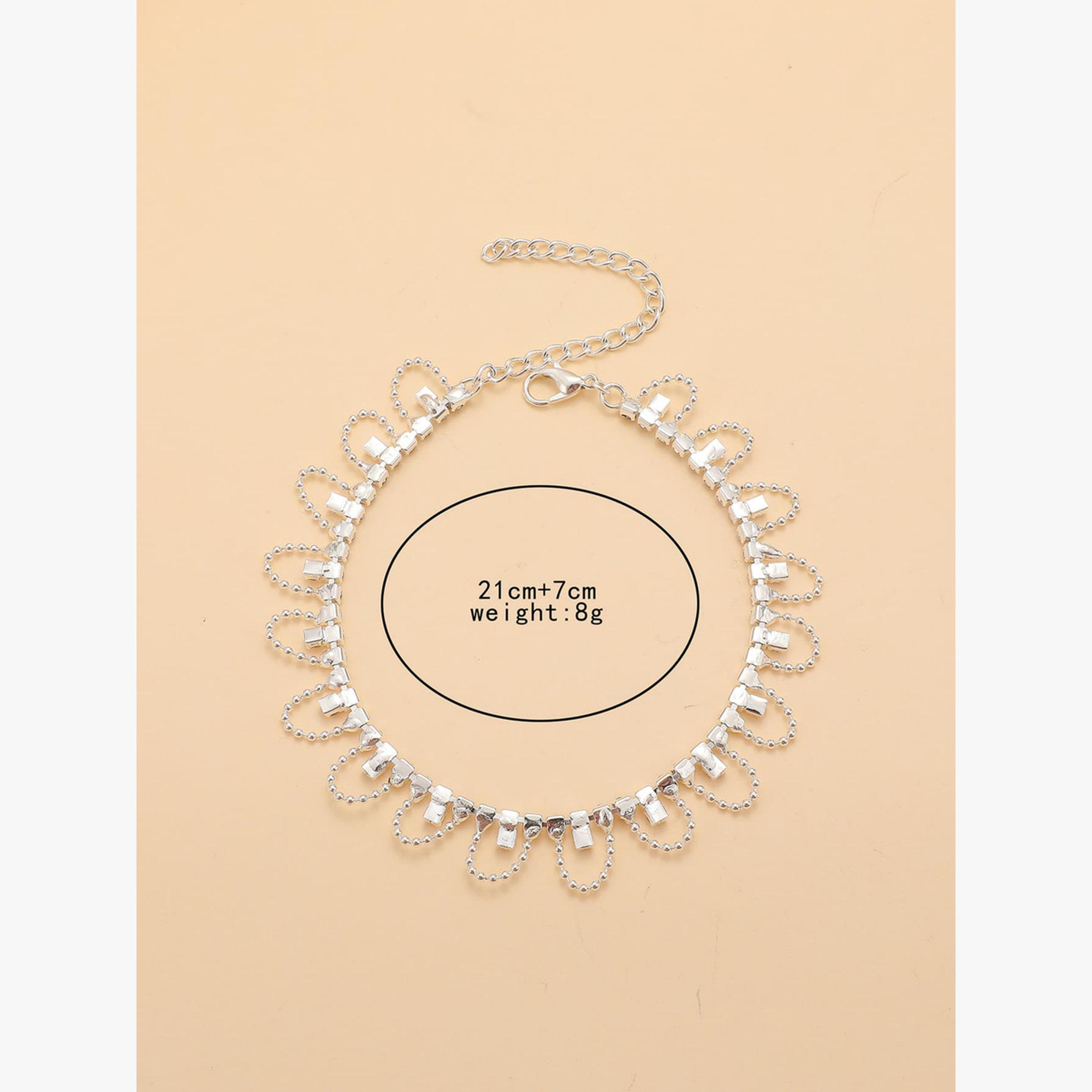 Take Two Embellished Crystal Anklet-women-watchesandjewellery-jewellery-anklets-image-4