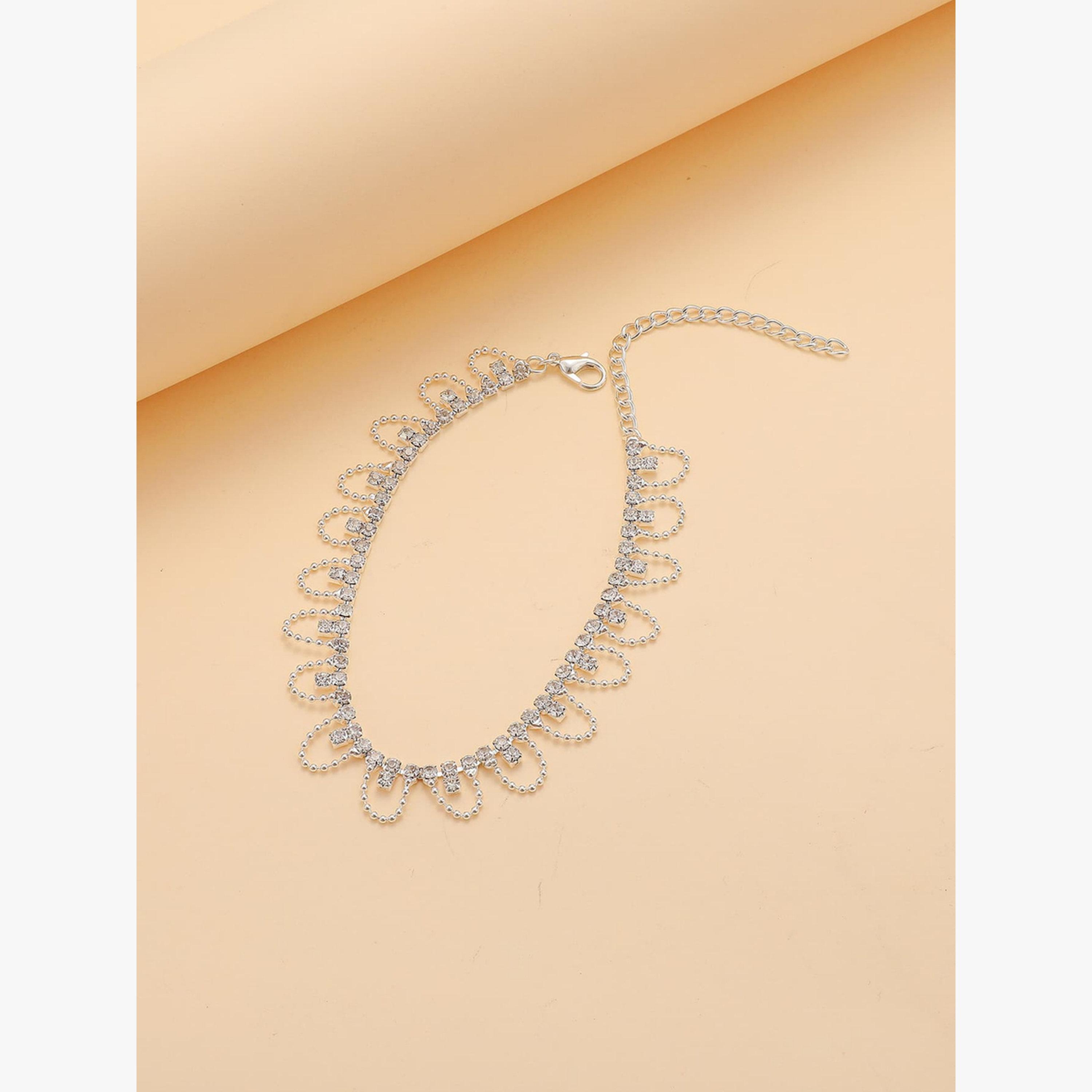 Take Two Embellished Crystal Anklet-women-watchesandjewellery-jewellery-anklets-image-5