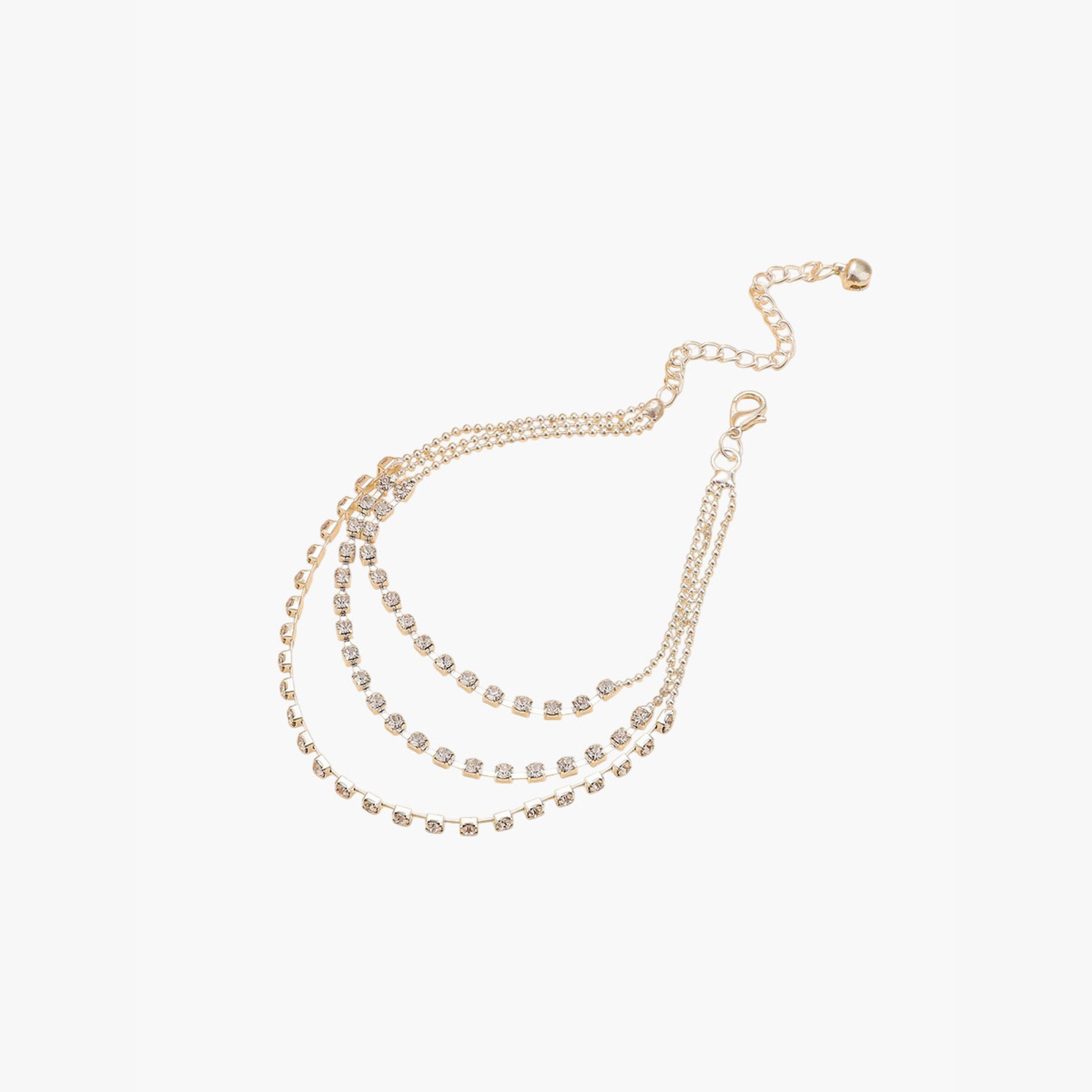 Take Two Layered Embellished Anklet-women-watchesandjewellery-jewellery-anklets-image-1