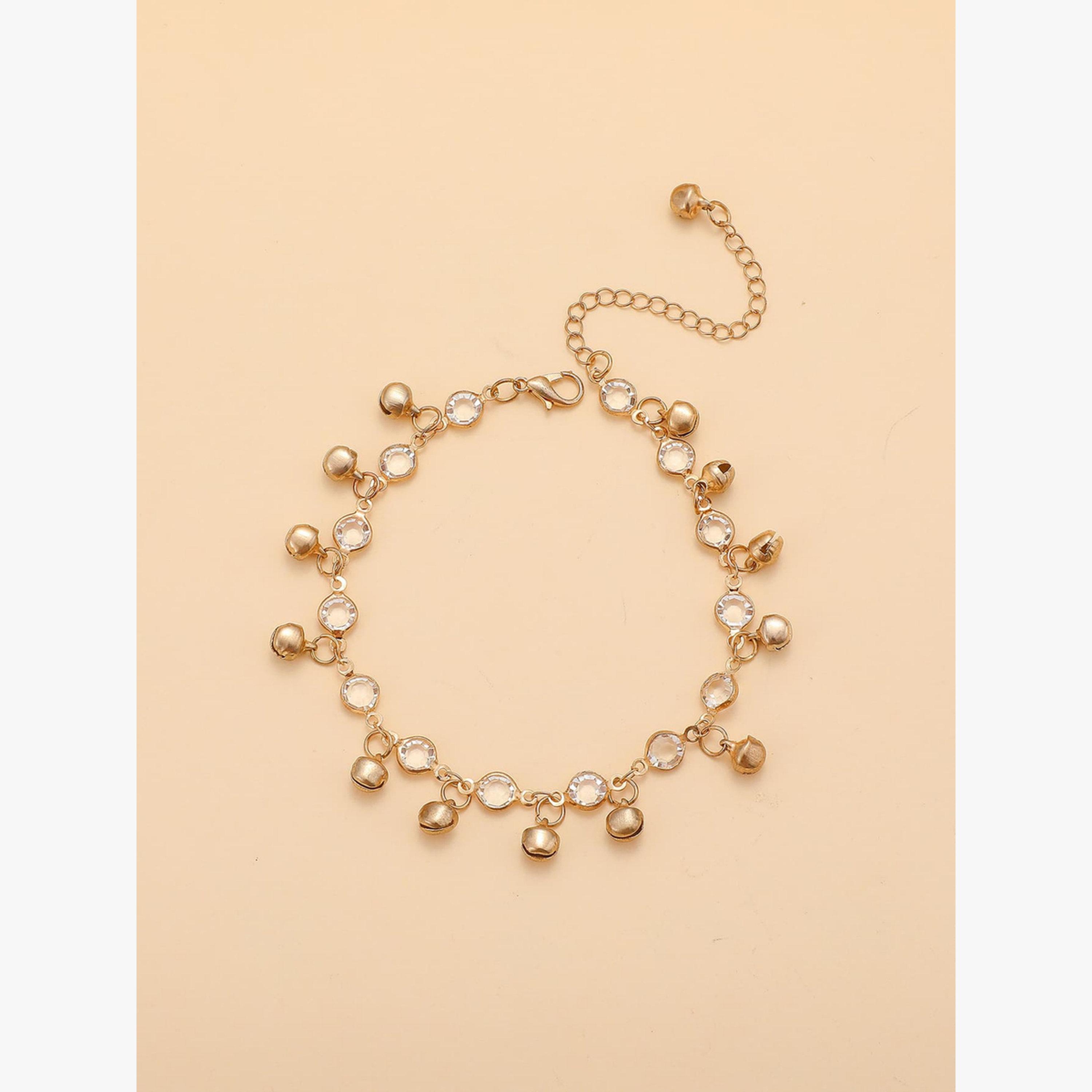 خلخال مزين وأجراس بشرابات-women-watchesandjewellery-jewellery-anklets-image-1