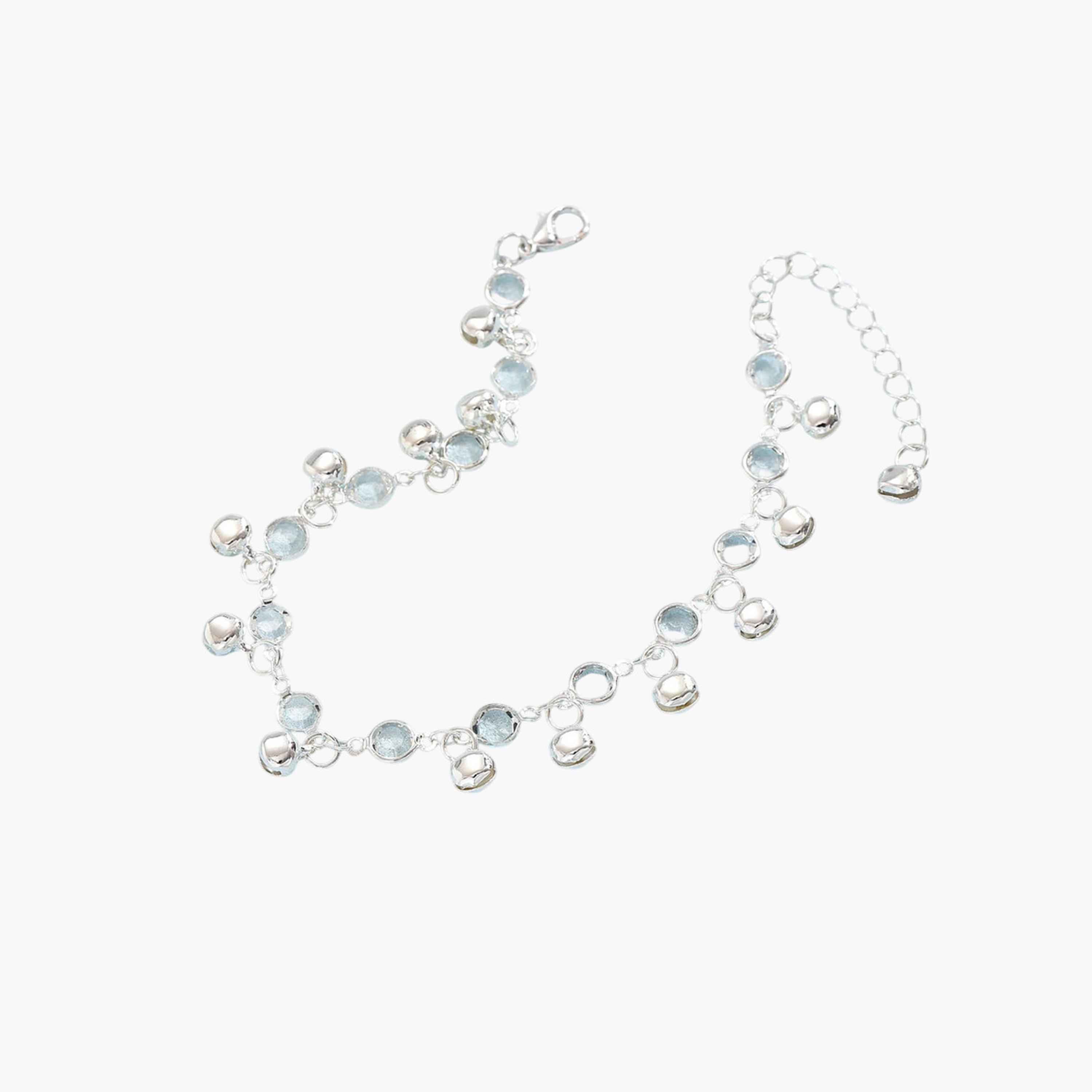 Take Two Embellished Anklet with Tassel Bells-women-watchesandjewellery-jewellery-anklets-image-1