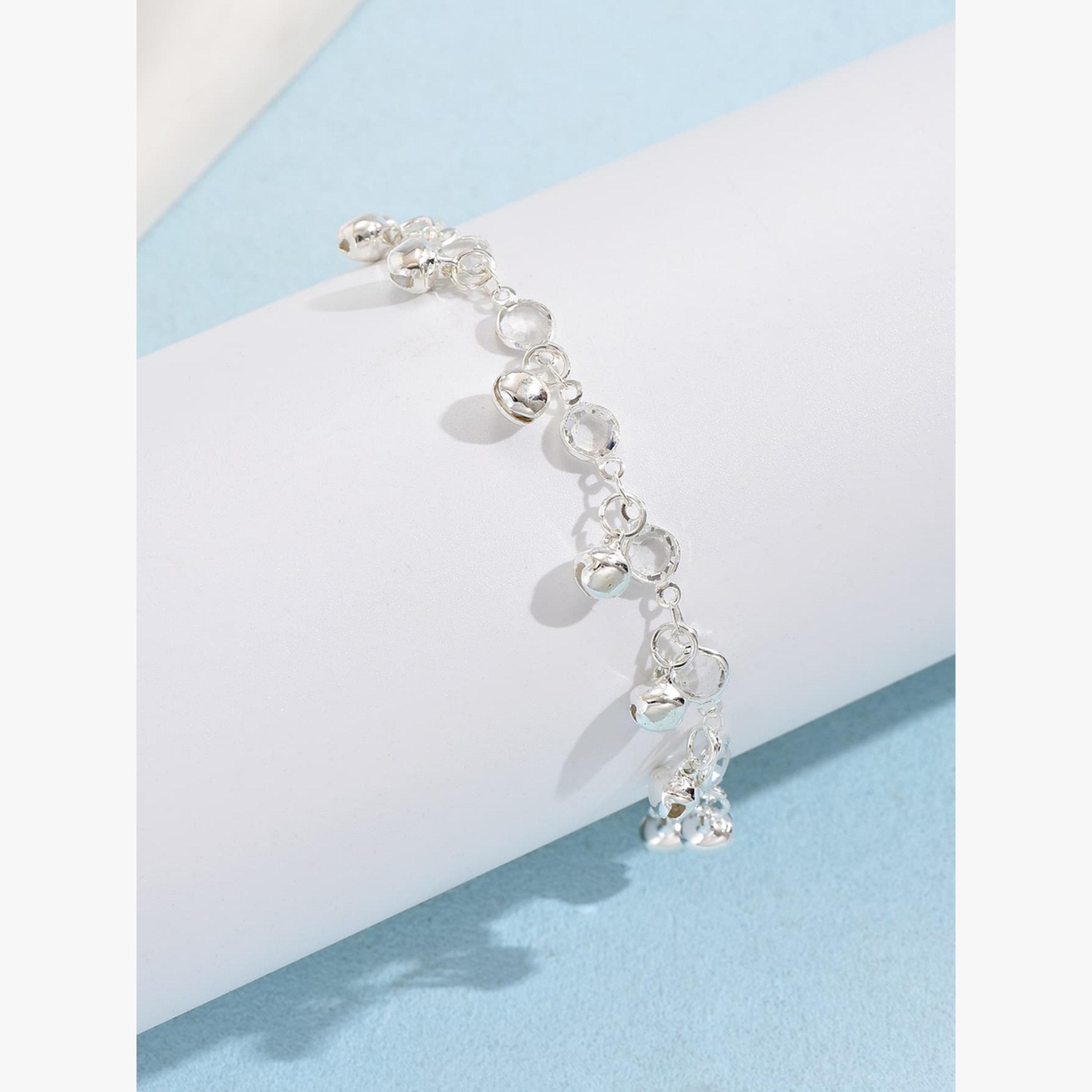 Take Two Embellished Anklet with Tassel Bells-women-watchesandjewellery-jewellery-anklets-image-3