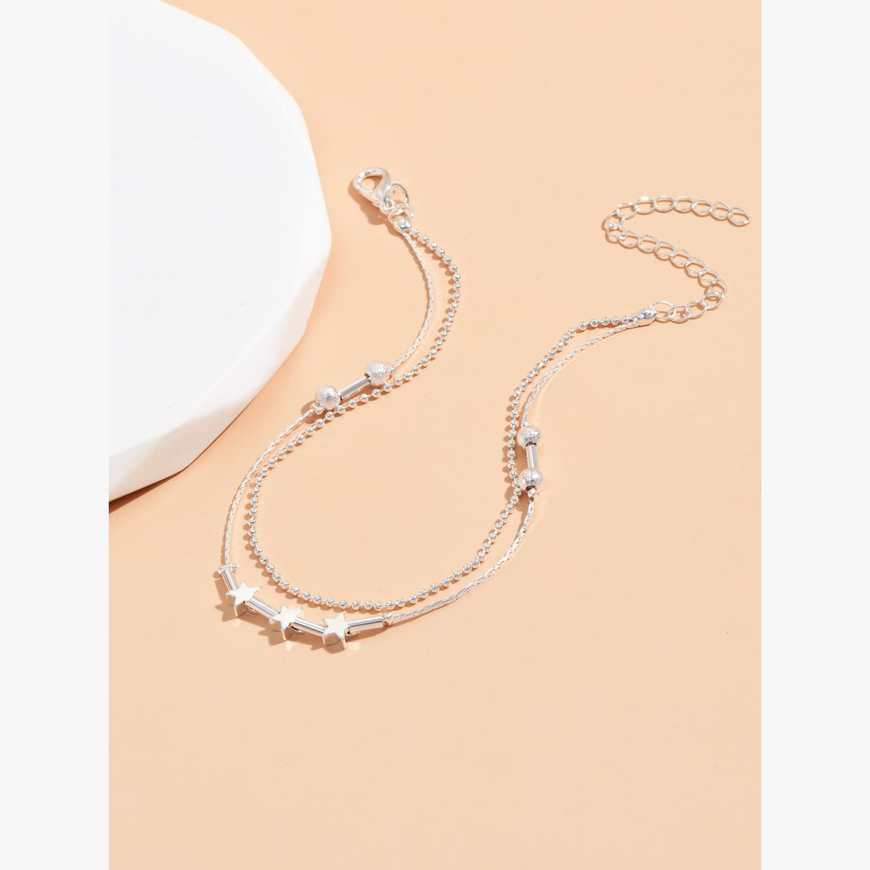 Take Two Dual Chain Star-Shaped Anklet-women-watchesandjewellery-jewellery-anklets-image-3