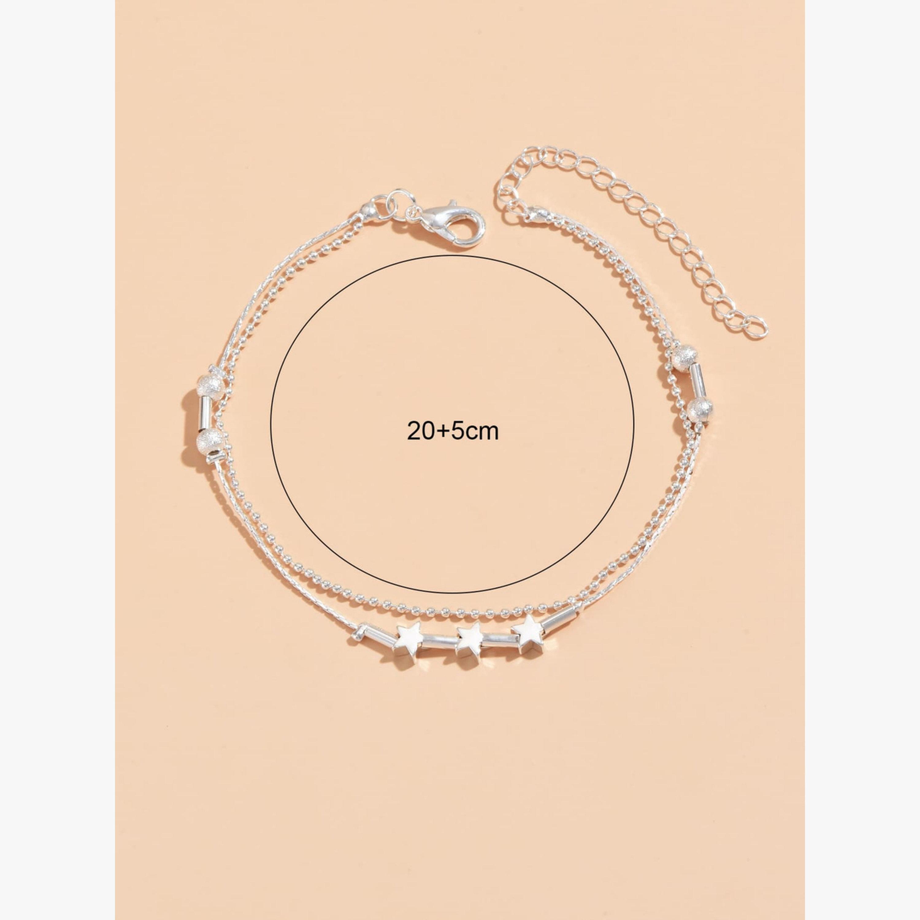 Take Two Dual Chain Star-Shaped Anklet-women-watchesandjewellery-jewellery-anklets-image-4