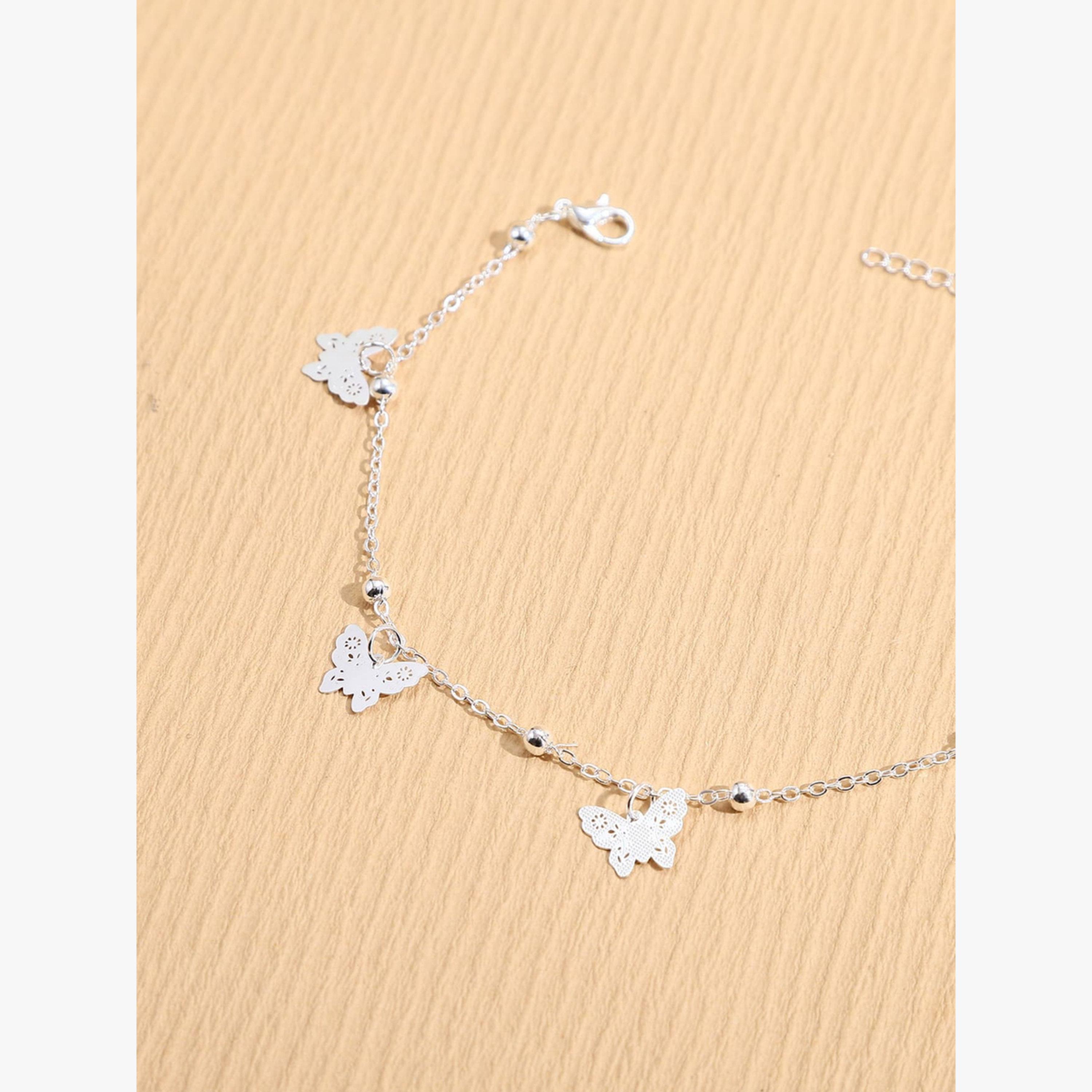 Take Two Butterfly-Shaped Pendants Anklet-women-watchesandjewellery-jewellery-anklets-image-5