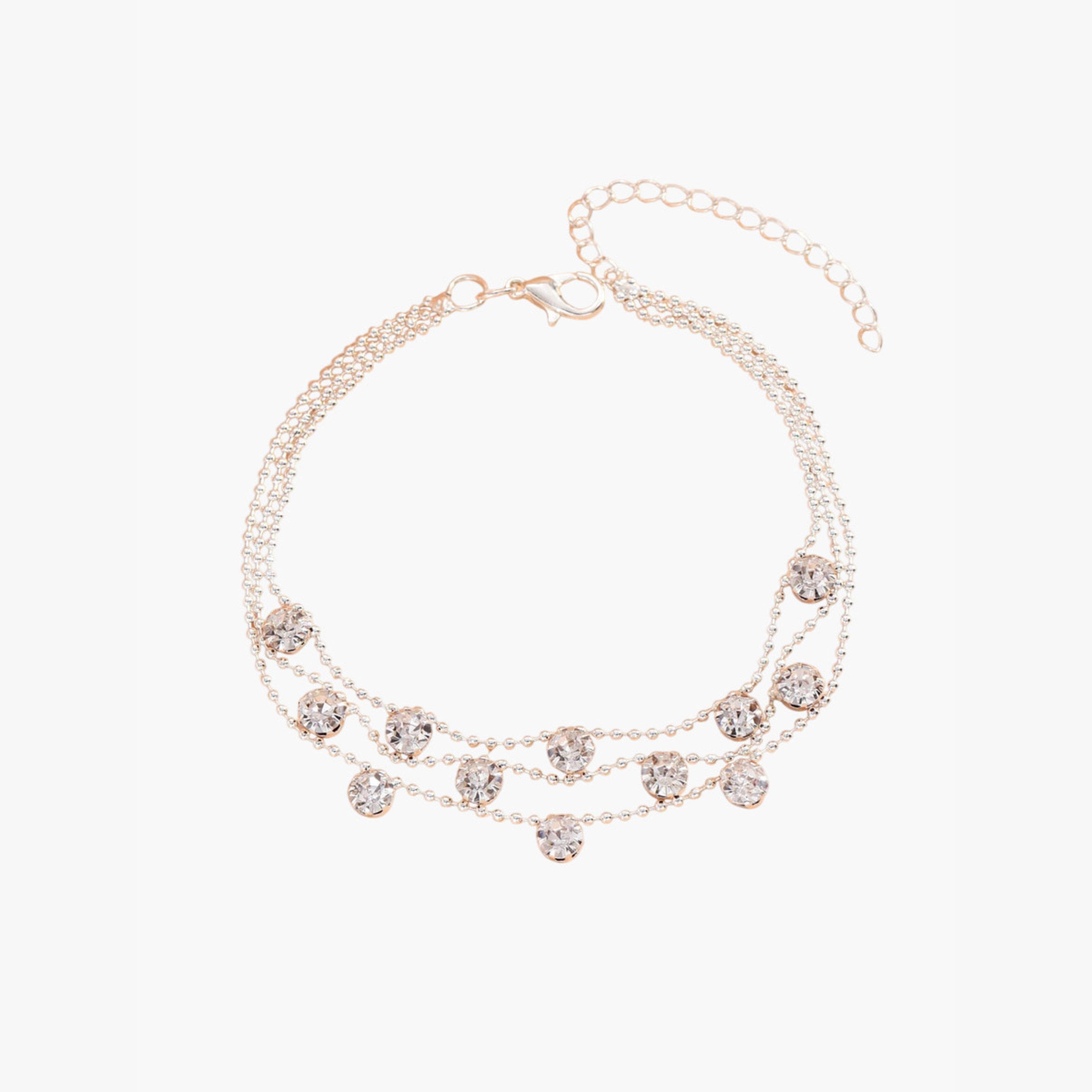 Take Two Layered Embellished Anklet-women-watchesandjewellery-jewellery-anklets-image-1